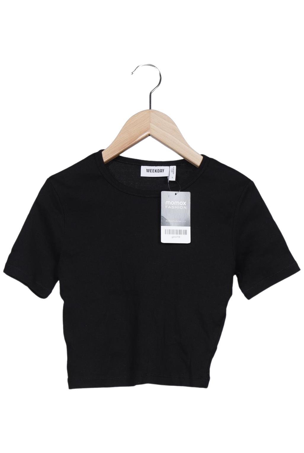 

Weekday Damen T-Shirt, schwarz, Gr. 36