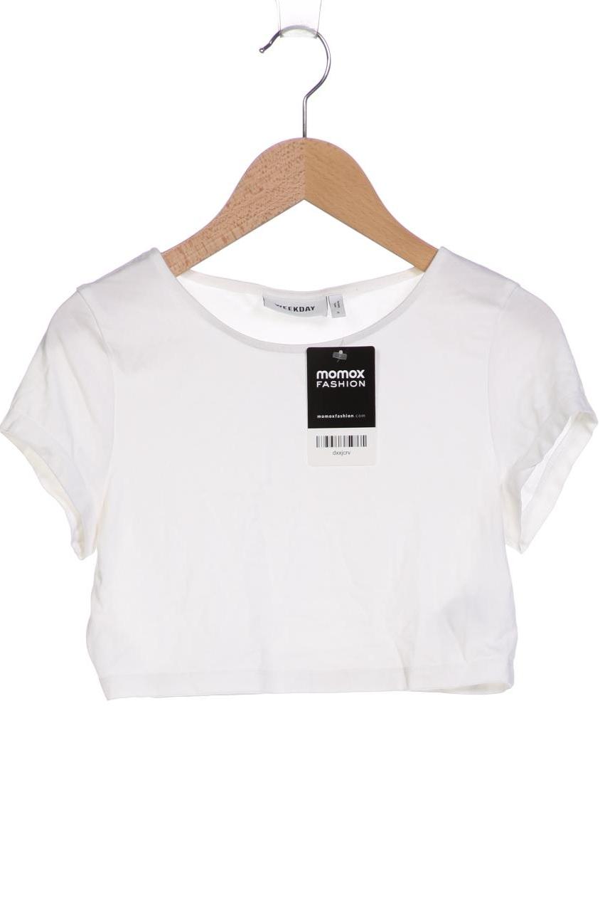 

Weekday Damen T-Shirt, weiß, Gr. 36