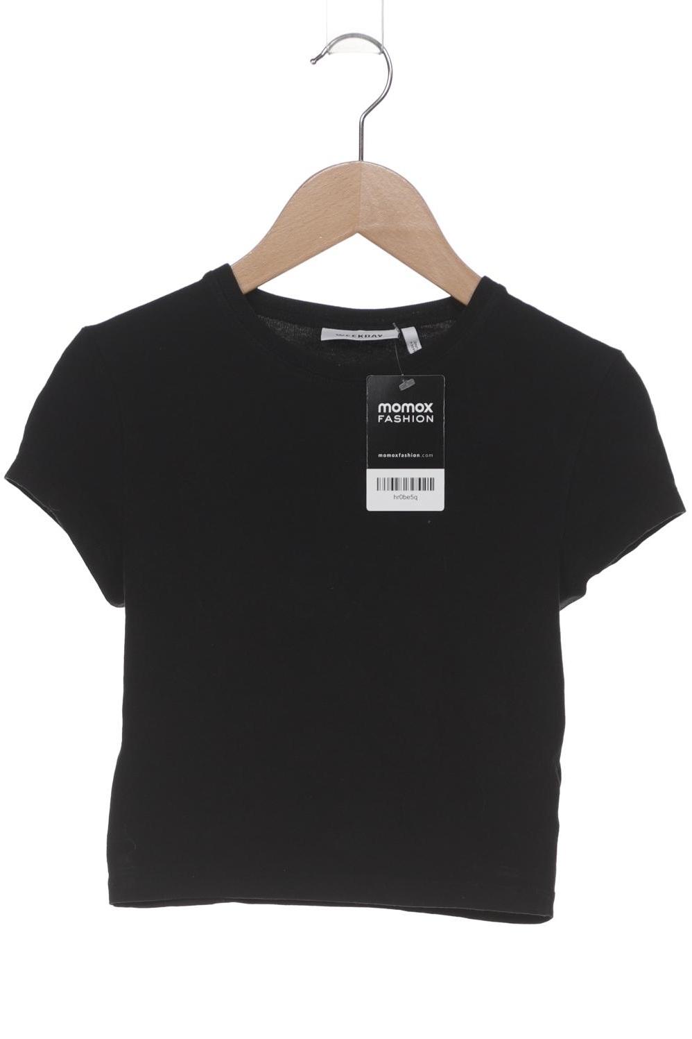 

Weekday Damen T-Shirt, schwarz, Gr. 36