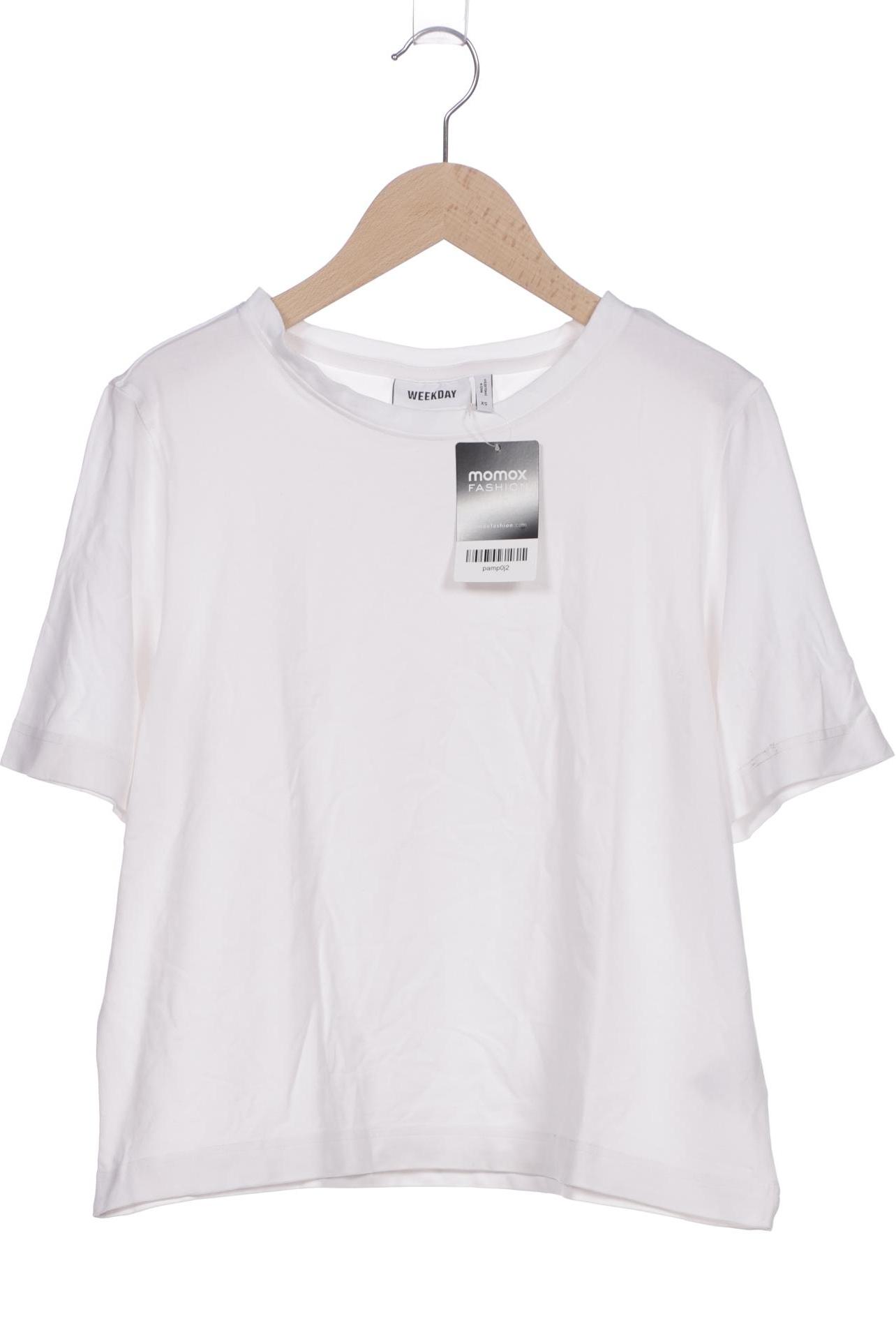 

Weekday Damen T-Shirt, weiß, Gr. 34