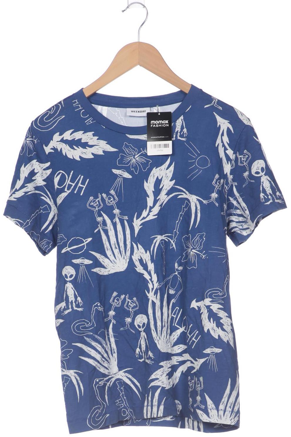 

Weekday Damen T-Shirt, blau, Gr. 36