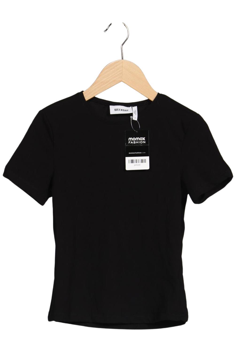 

Weekday Damen T-Shirt, schwarz, Gr. 36
