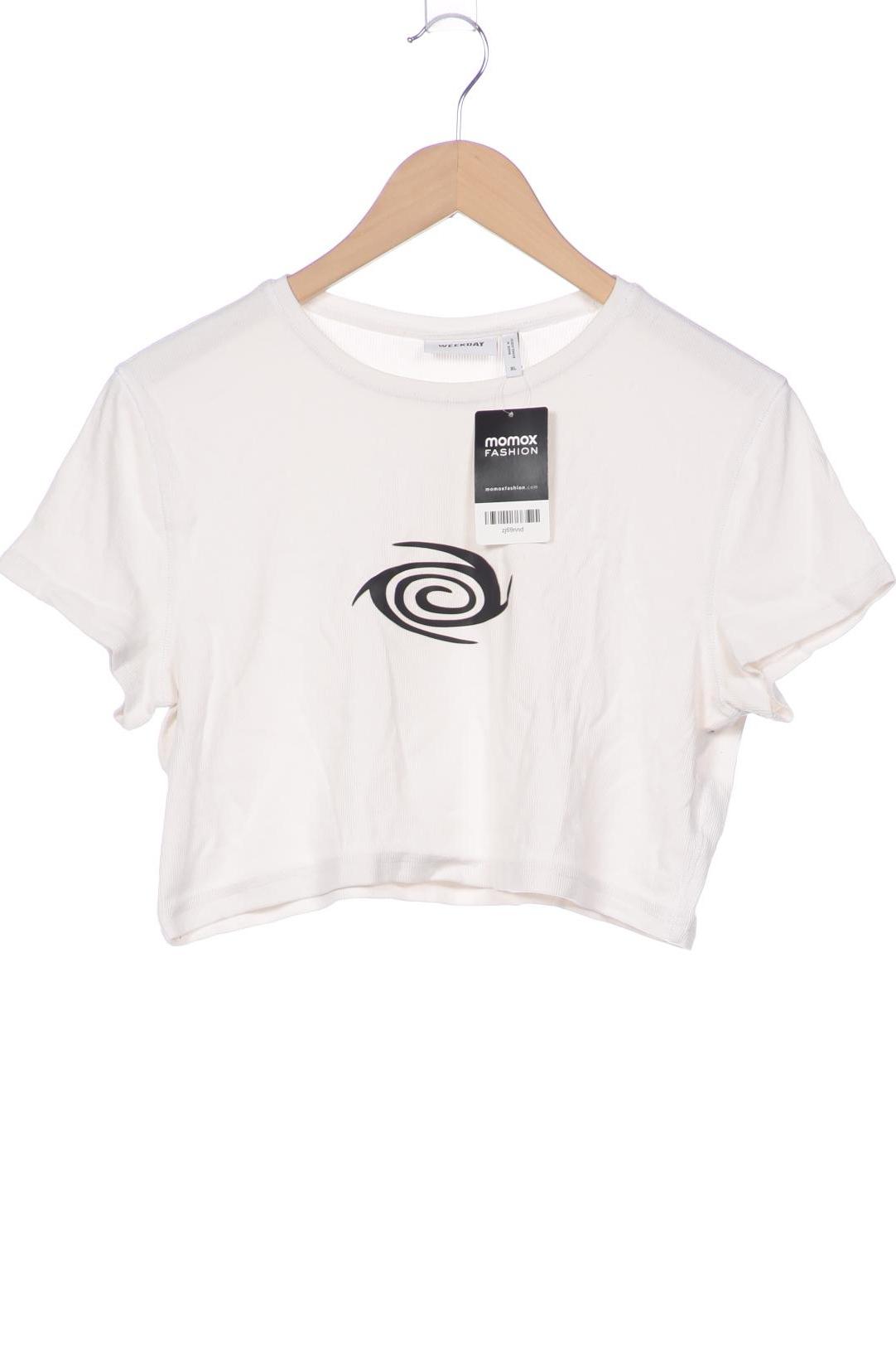 

Weekday Damen T-Shirt, weiß, Gr. 44