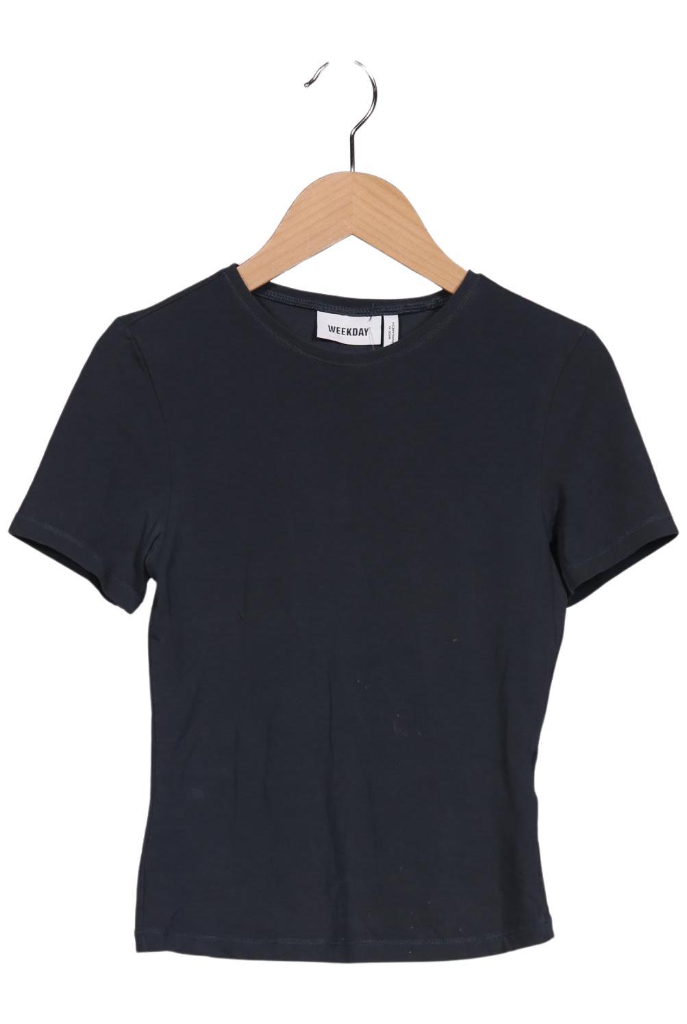 

Weekday Damen T-Shirt, marineblau, Gr. 36
