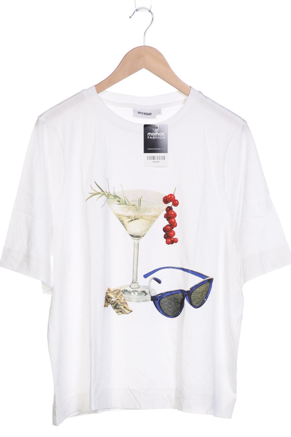 

Weekday Damen T-Shirt, weiß