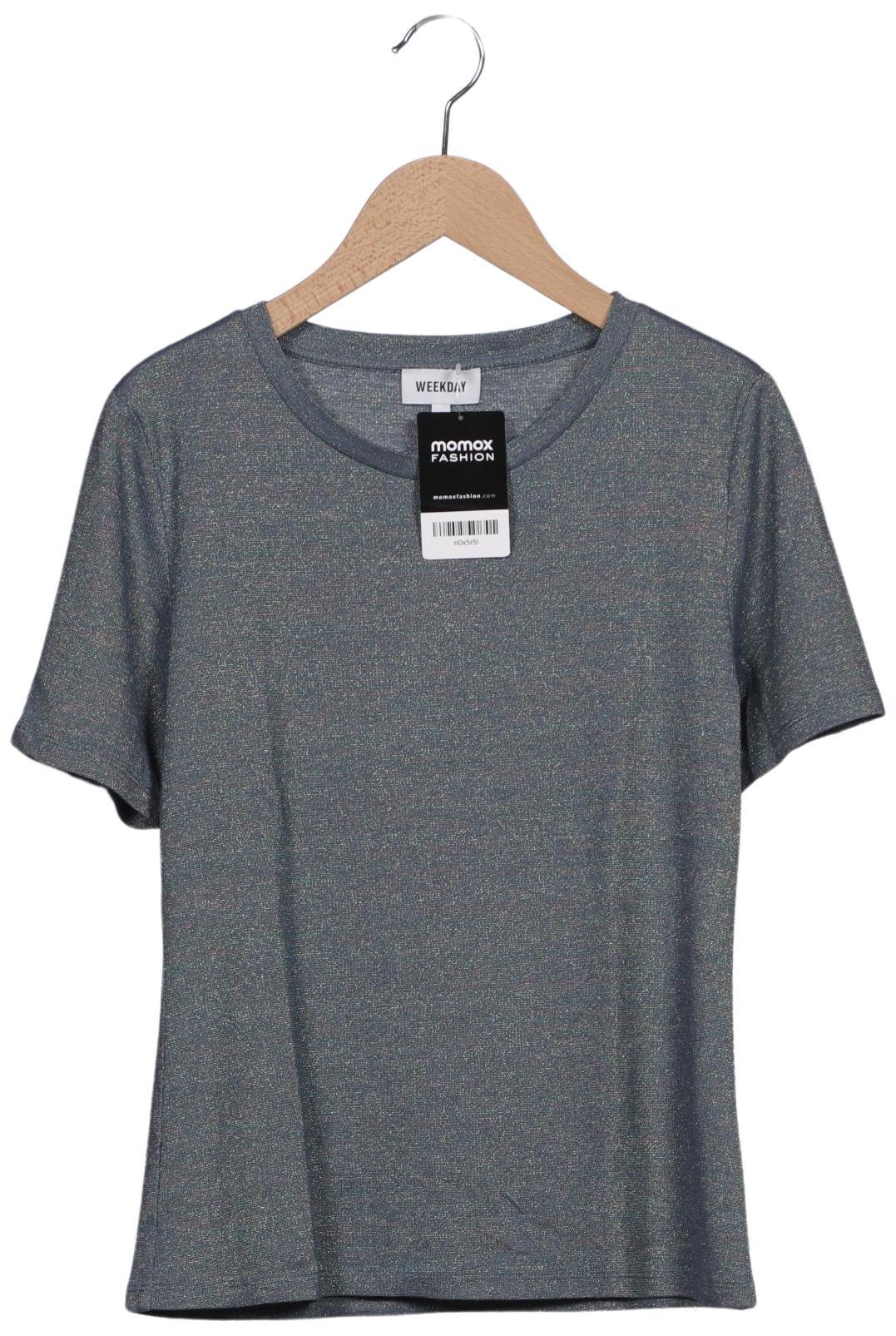 

Weekday Damen T-Shirt, türkis, Gr. 36