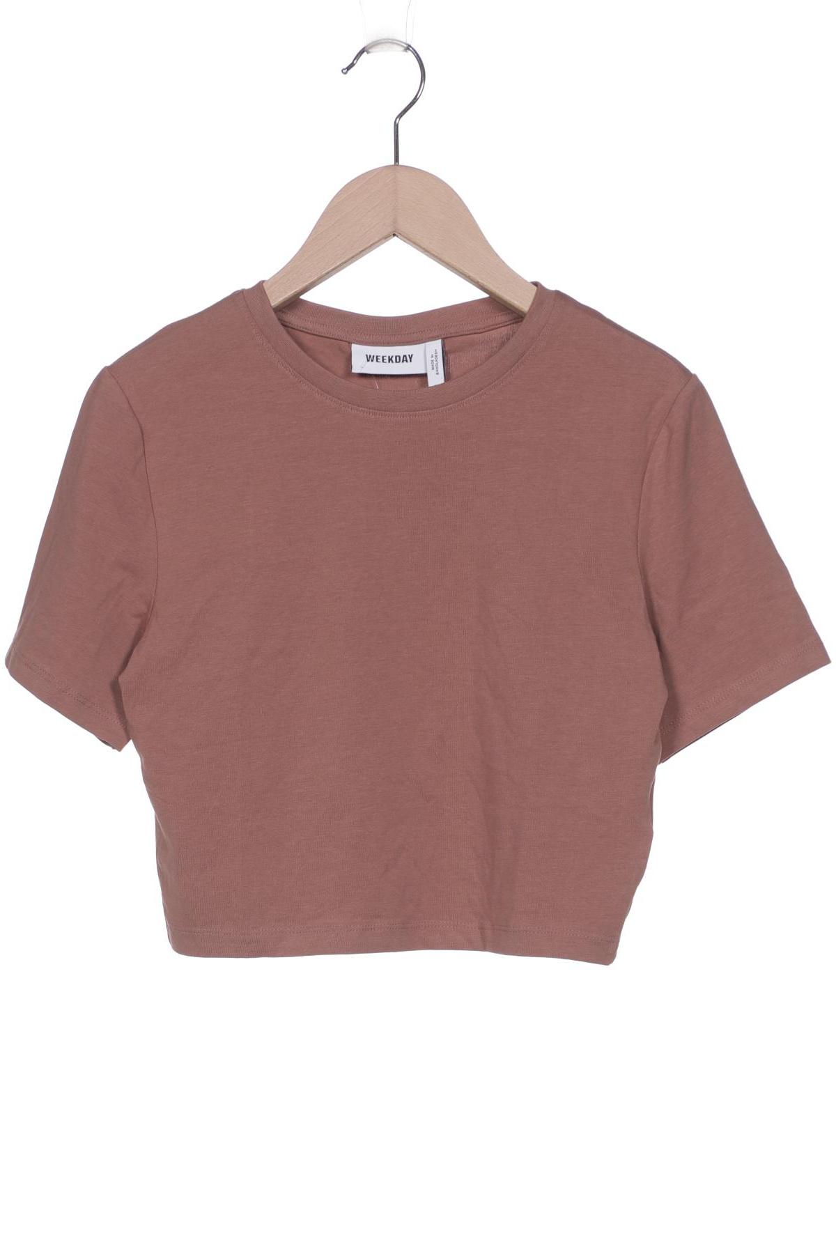 

Weekday Damen T-Shirt, braun, Gr. 38