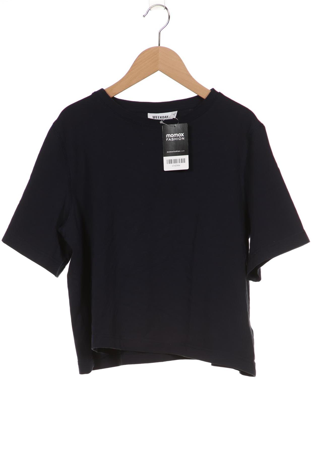 

Weekday Damen T-Shirt, marineblau, Gr. 38