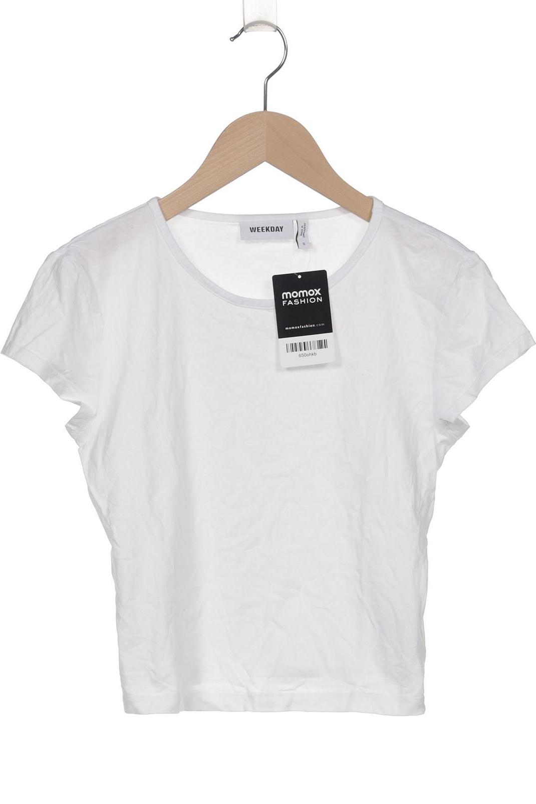 

Weekday Damen T-Shirt, weiß, Gr. 36
