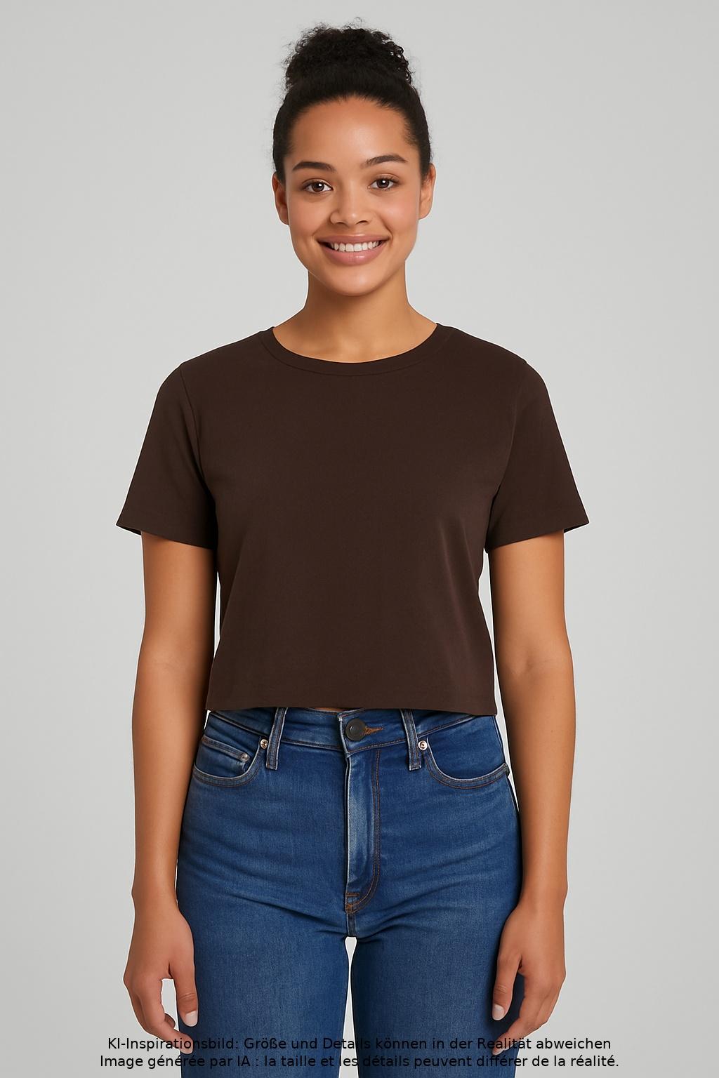 

Weekday Damen T-Shirt, braun, Gr. 42