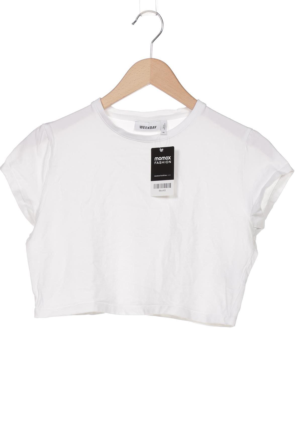

Weekday Damen T-Shirt, weiß, Gr. 44