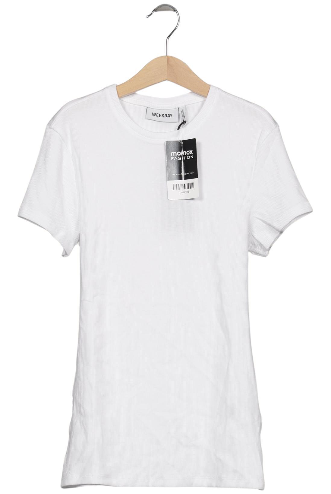 

Weekday Damen T-Shirt, weiß, Gr. 36