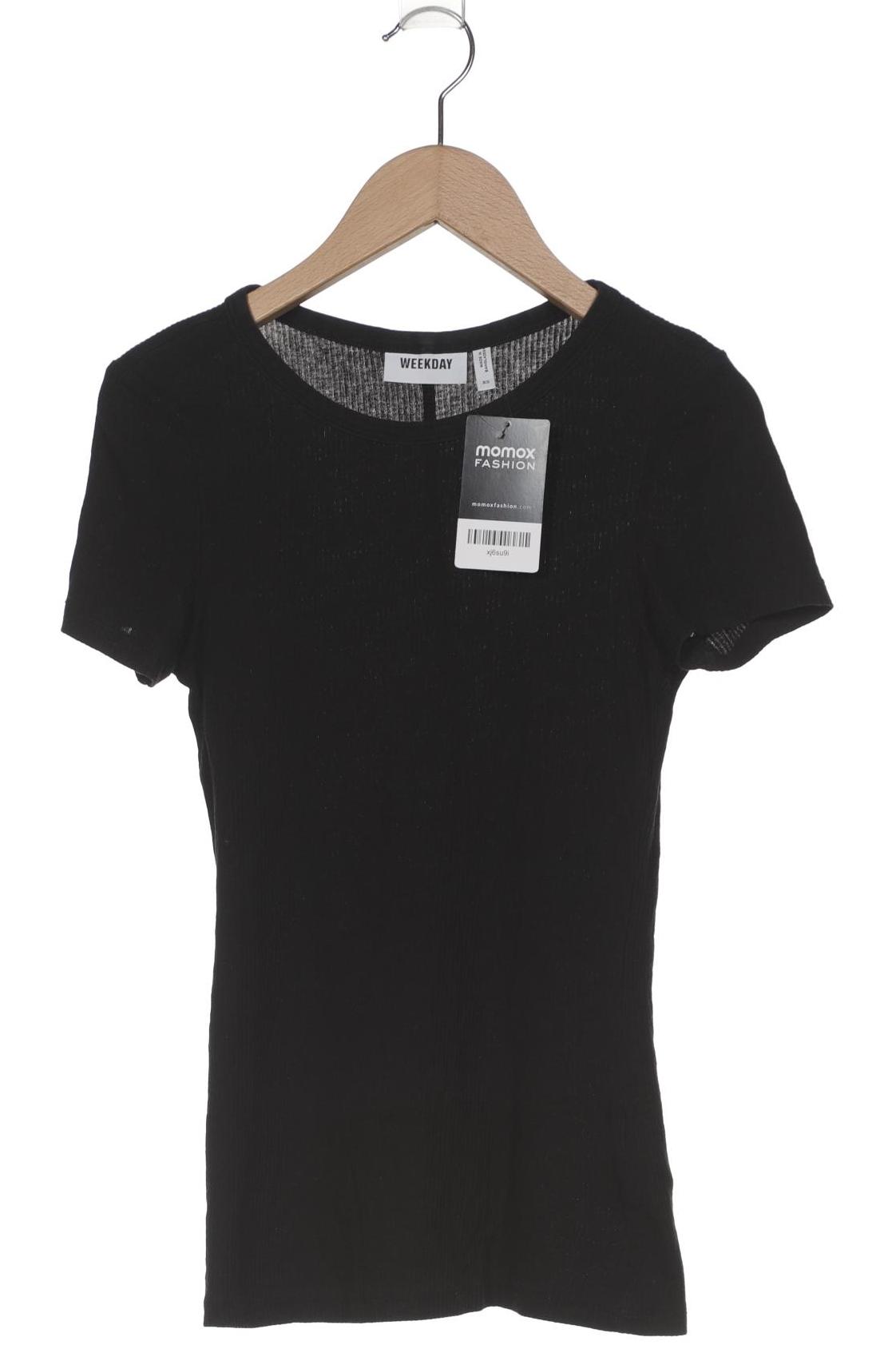 

Weekday Damen T-Shirt, schwarz, Gr. 34