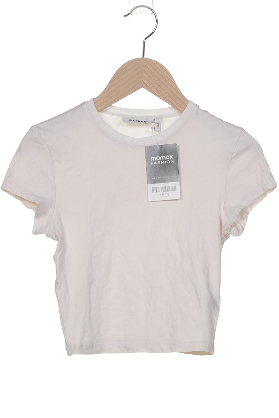 

Weekday Damen T-Shirt, weiß, Gr. 34