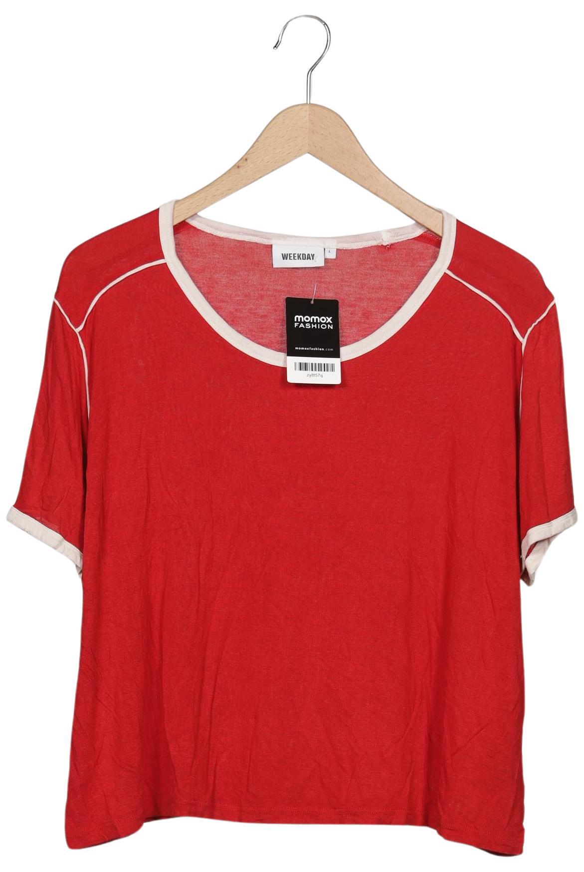

Weekday Damen T-Shirt, rot, Gr. 42