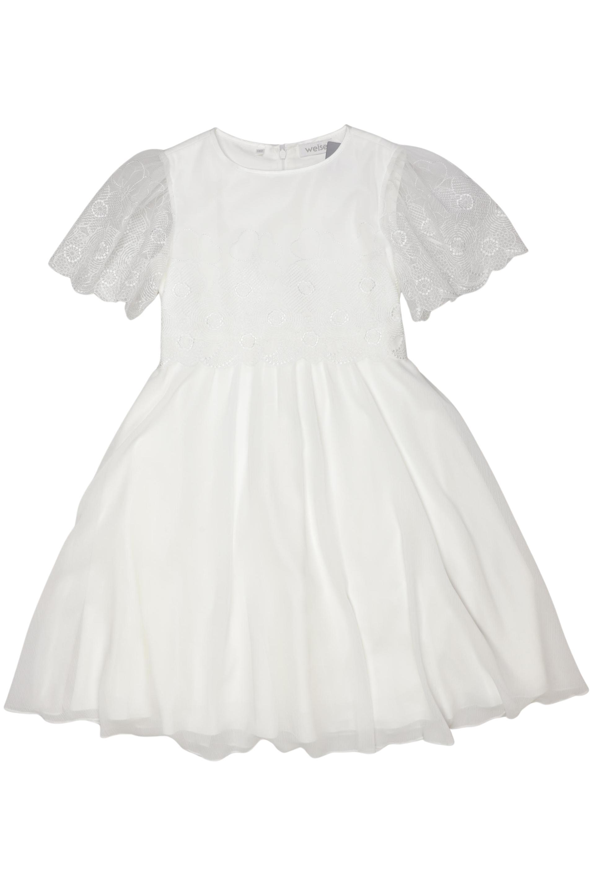 

weise Mädchen Kleid, weiß, Gr. 140