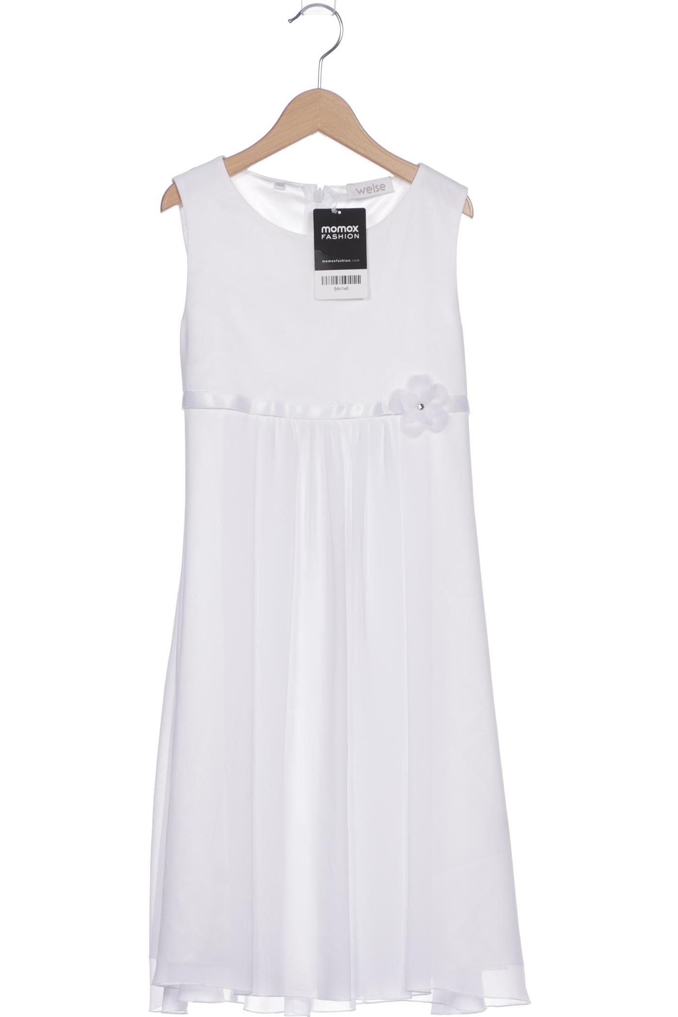 

weise Mädchen Kleid, weiß, Gr. 140