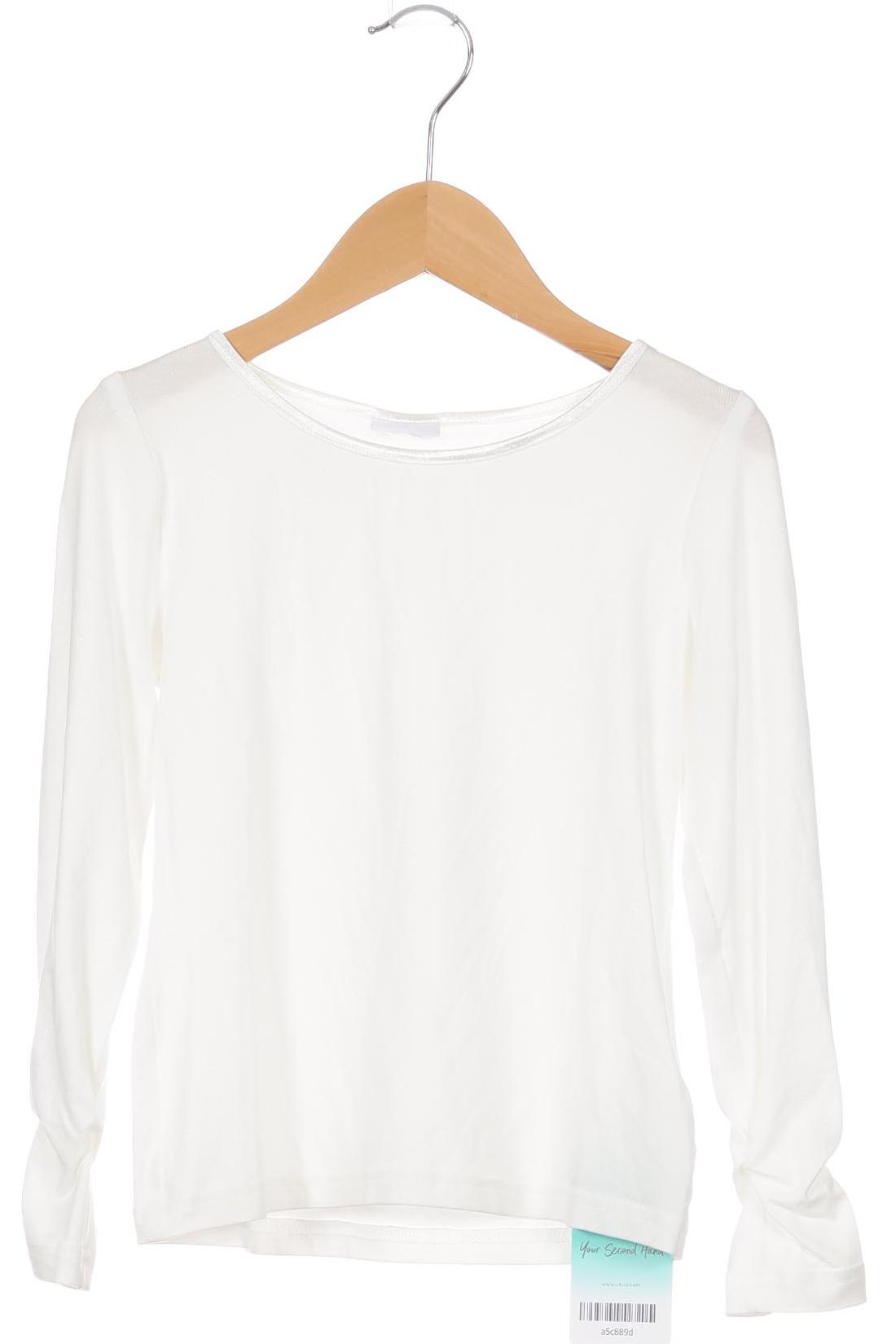 

weise Damen Langarmshirt, weiß, Gr. 140