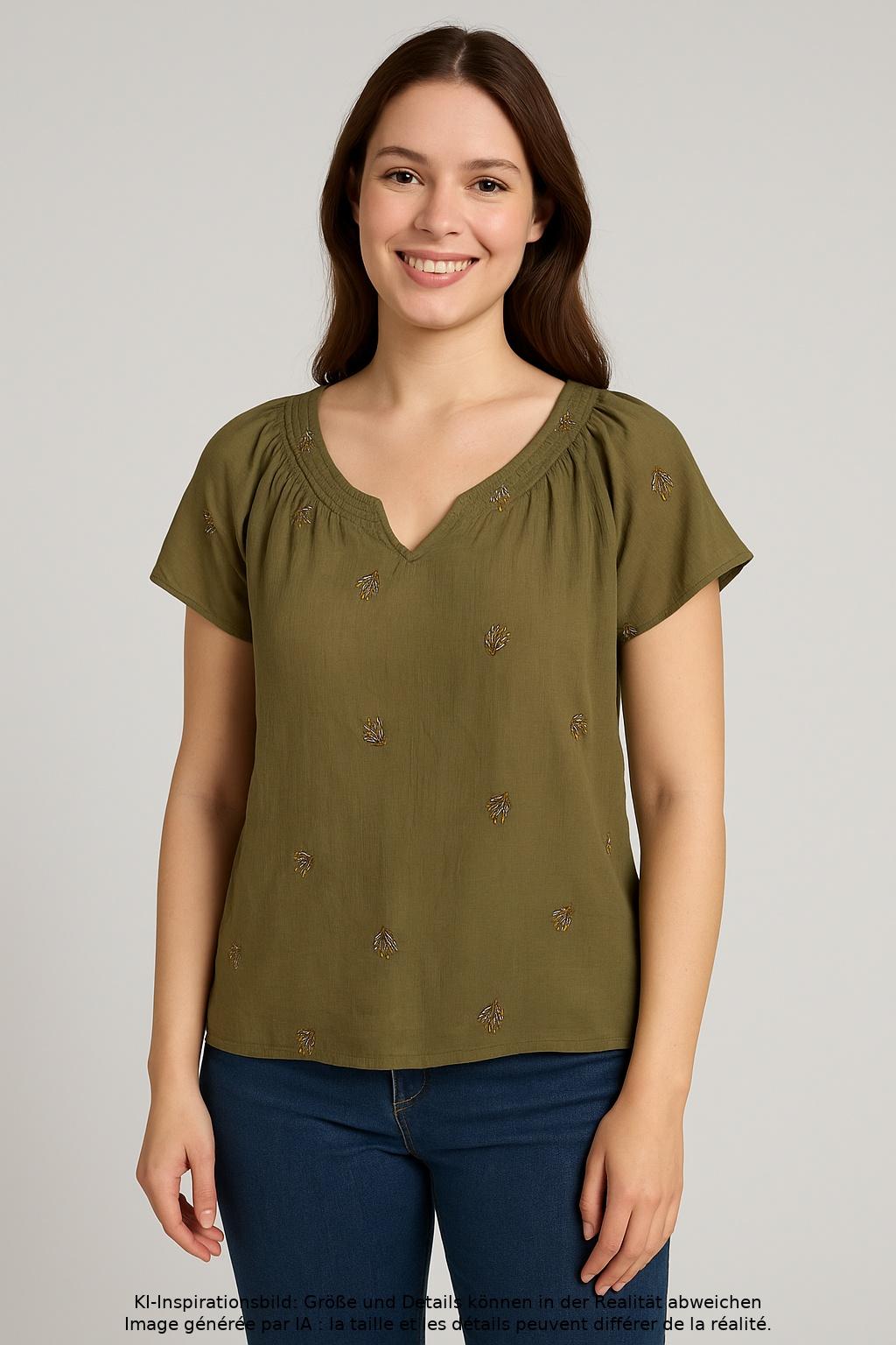 

White Stuff Damen T-Shirt, grün, Gr. 44