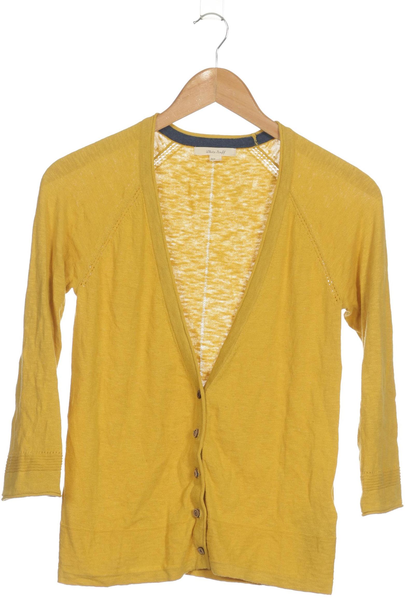

White Stuff Damen Strickjacke, gelb, Gr. 34