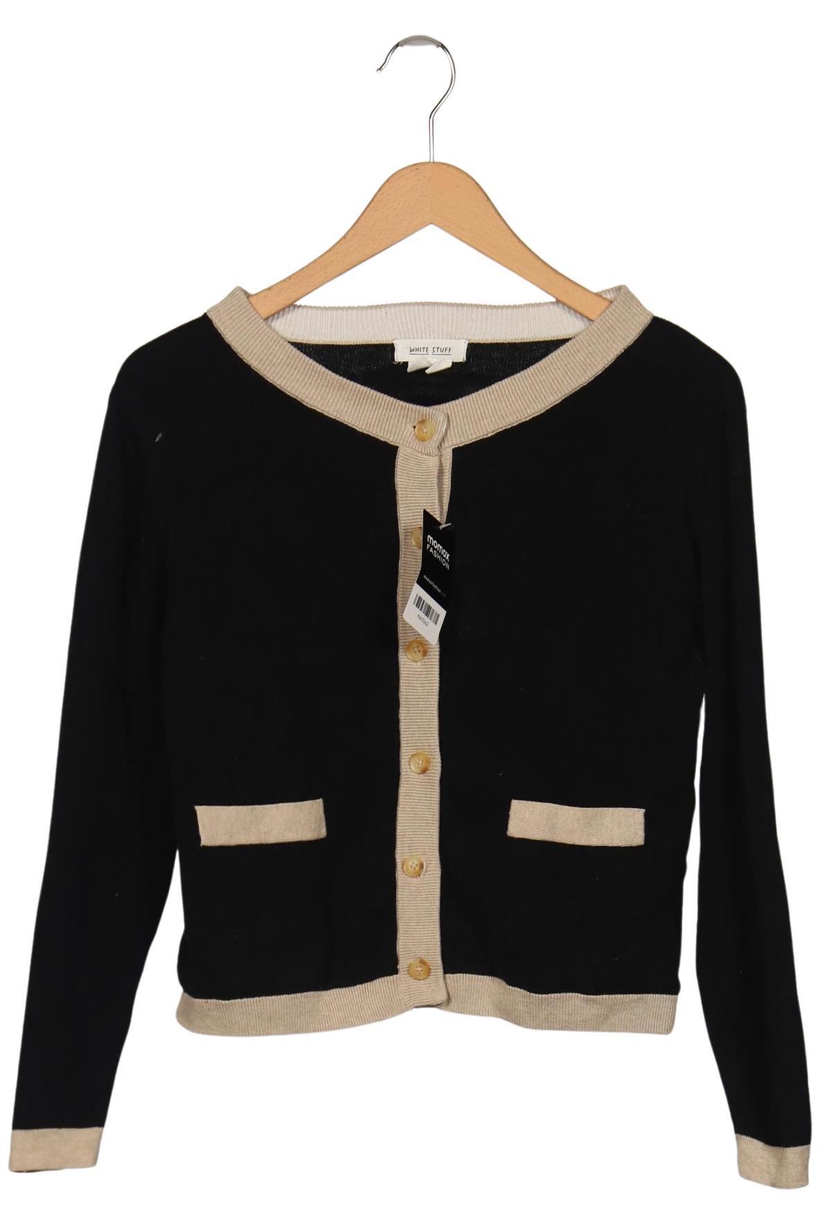 

White Stuff Damen Strickjacke, schwarz, Gr. 38