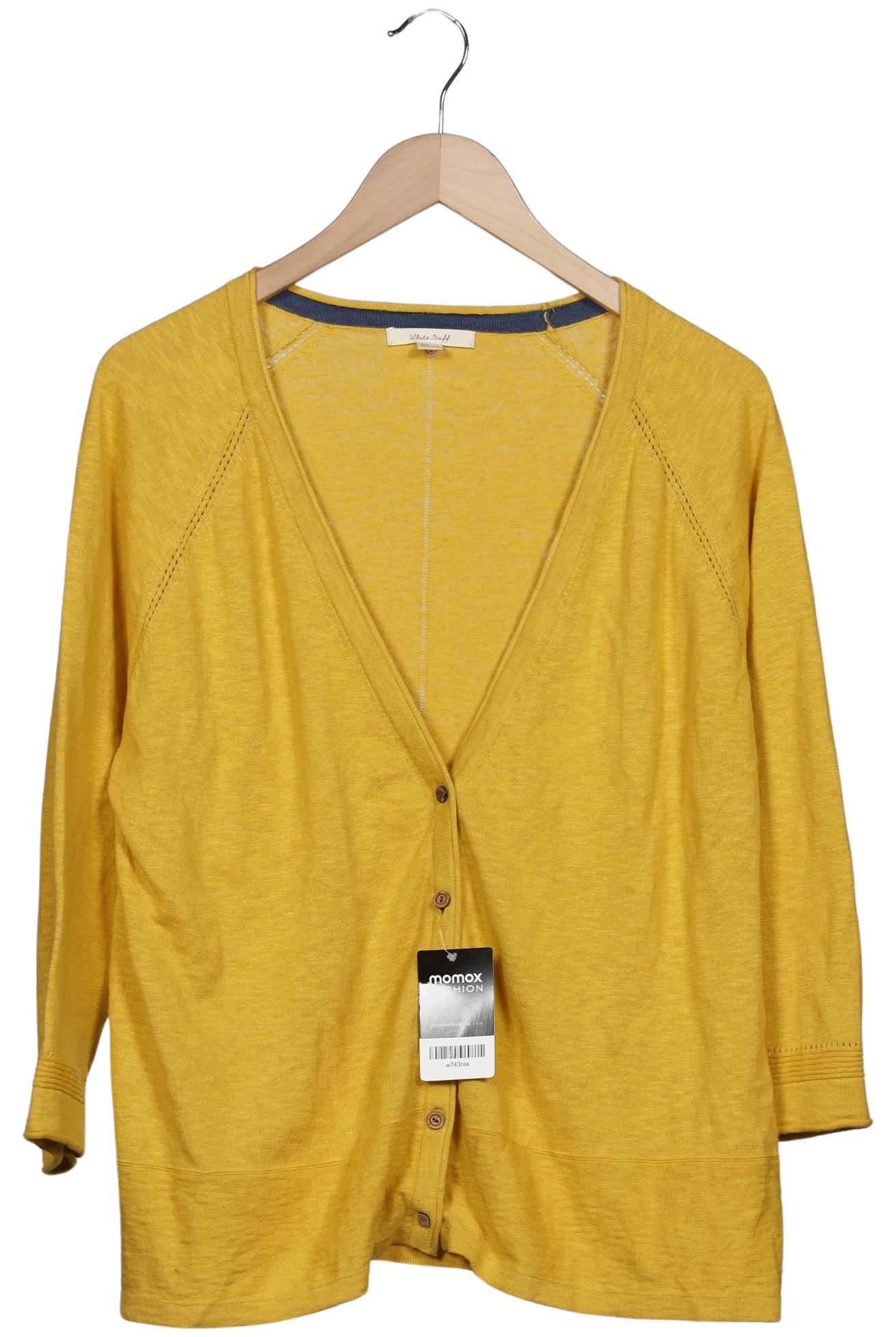 

White Stuff Damen Strickjacke, gelb, Gr. 46