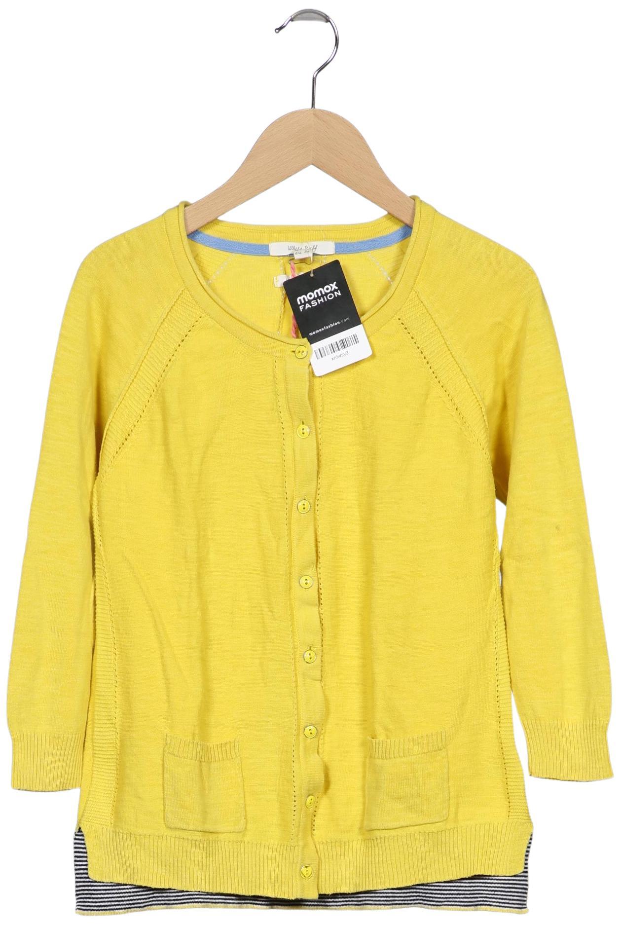 

White Stuff Damen Strickjacke, gelb, Gr. 36