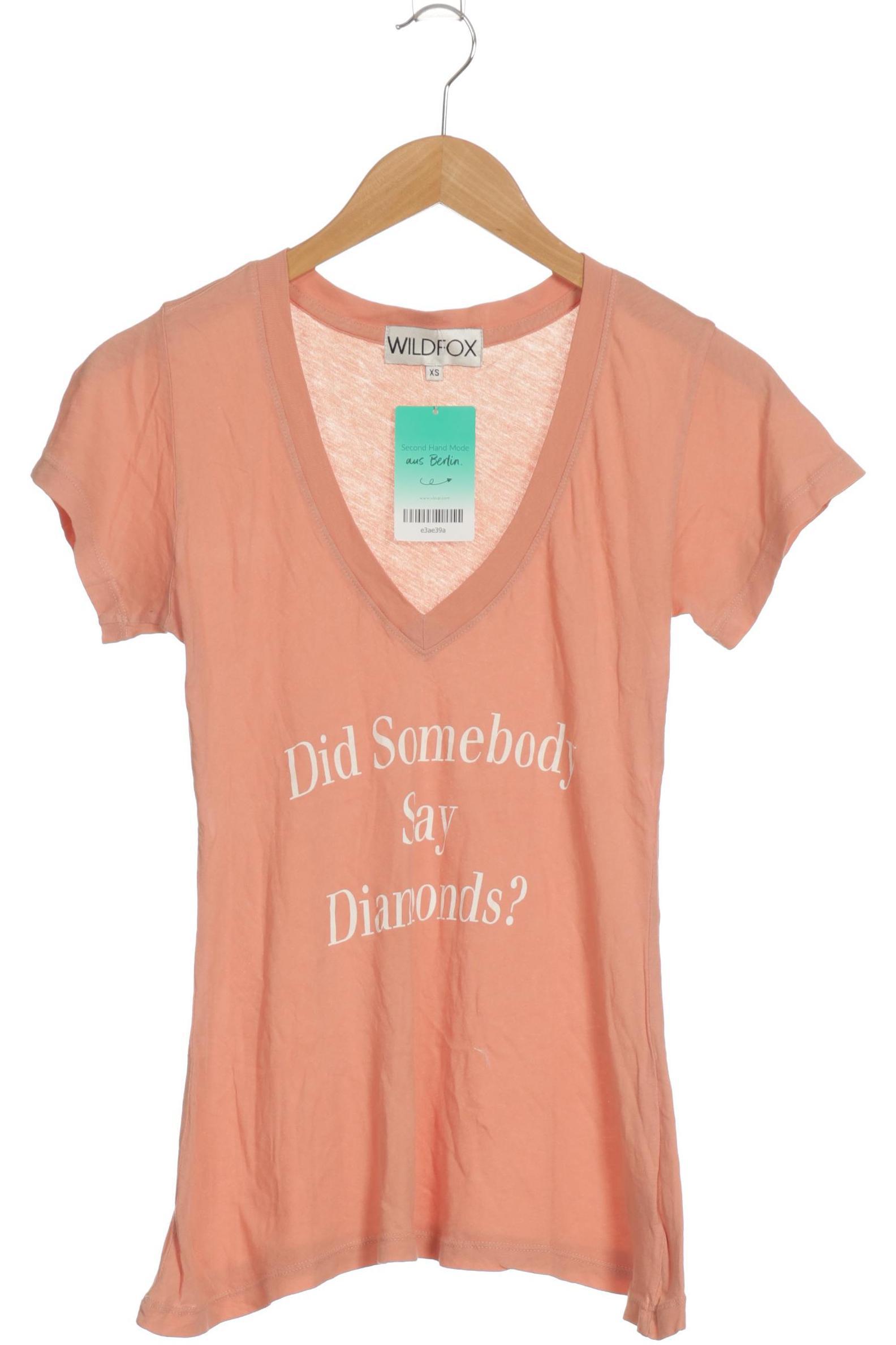 

Wildfox Damen T-Shirt, orange, Gr.
