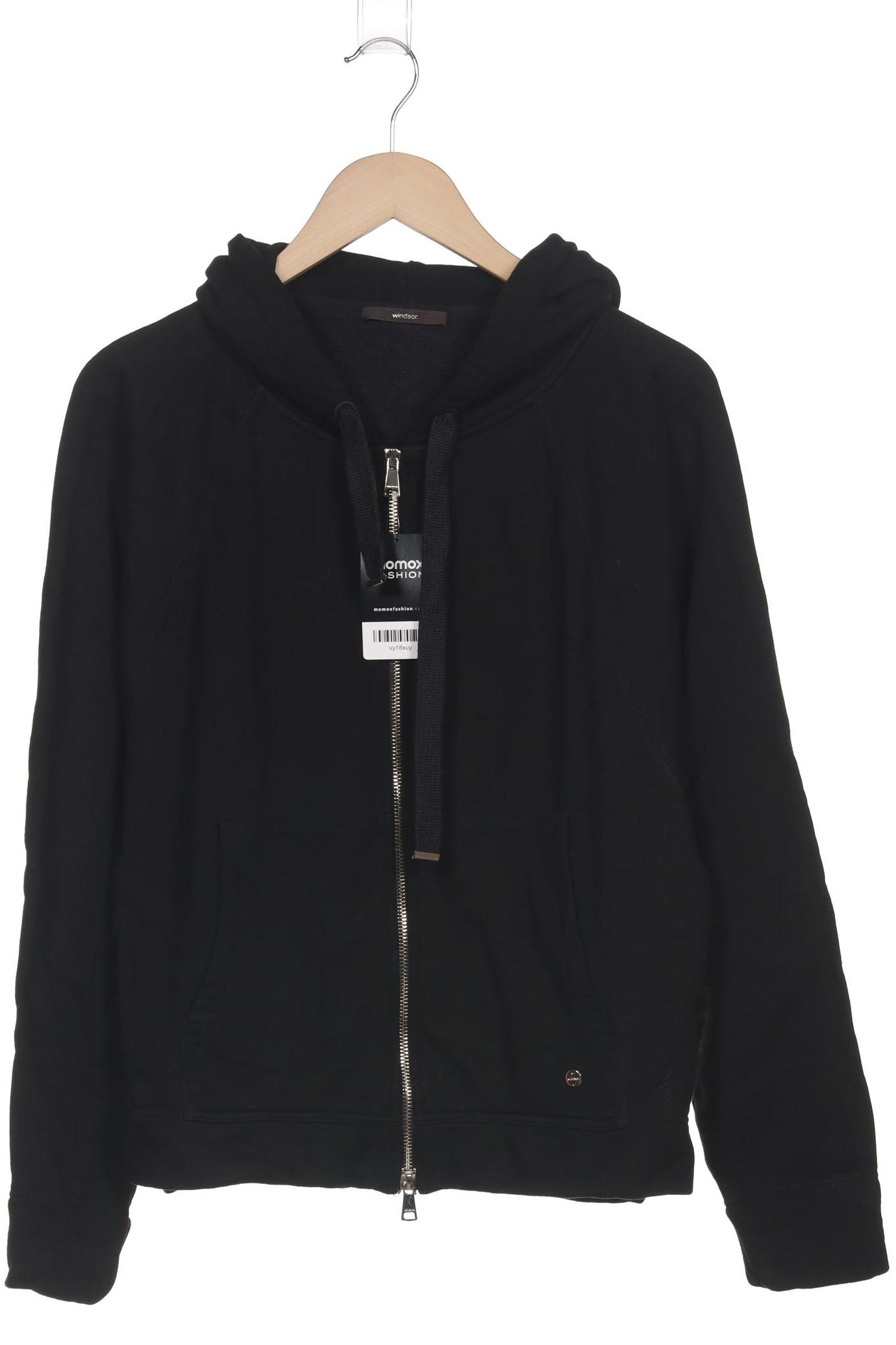 

windsor. Damen Kapuzenpullover, schwarz, Gr. 32