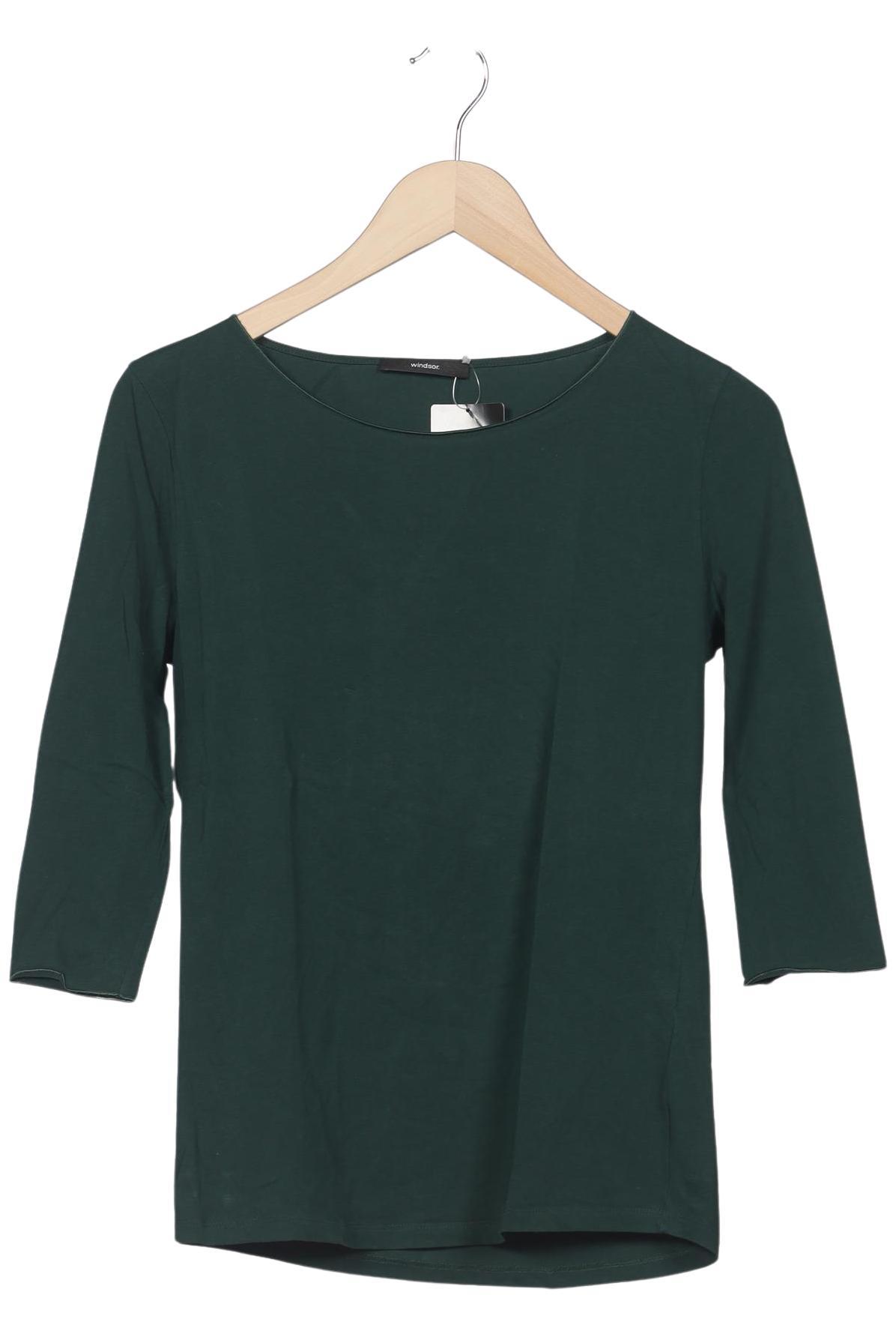 

windsor. Damen Langarmshirt, grün, Gr. 34