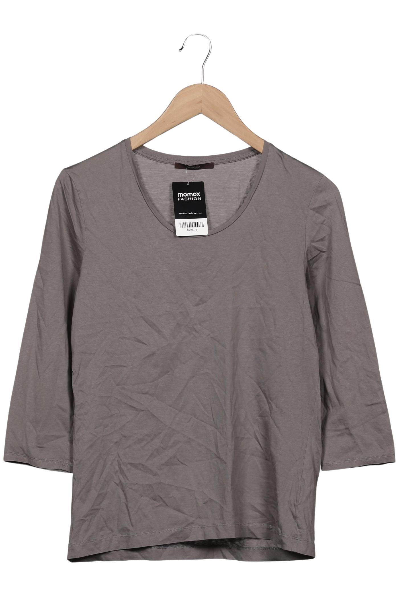 

windsor. Damen Langarmshirt, grau, Gr. 40