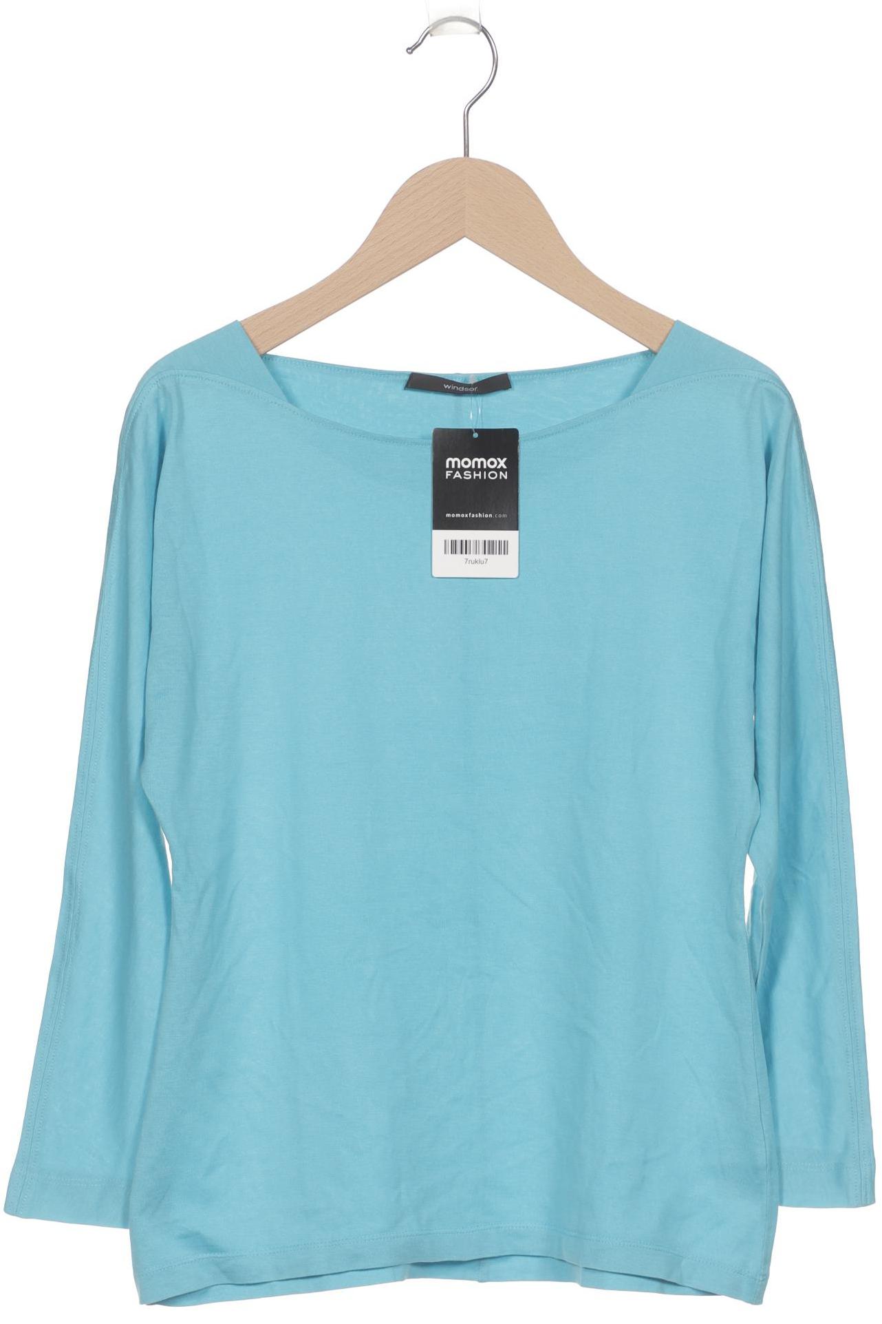 

windsor. Damen Langarmshirt, blau, Gr. 34