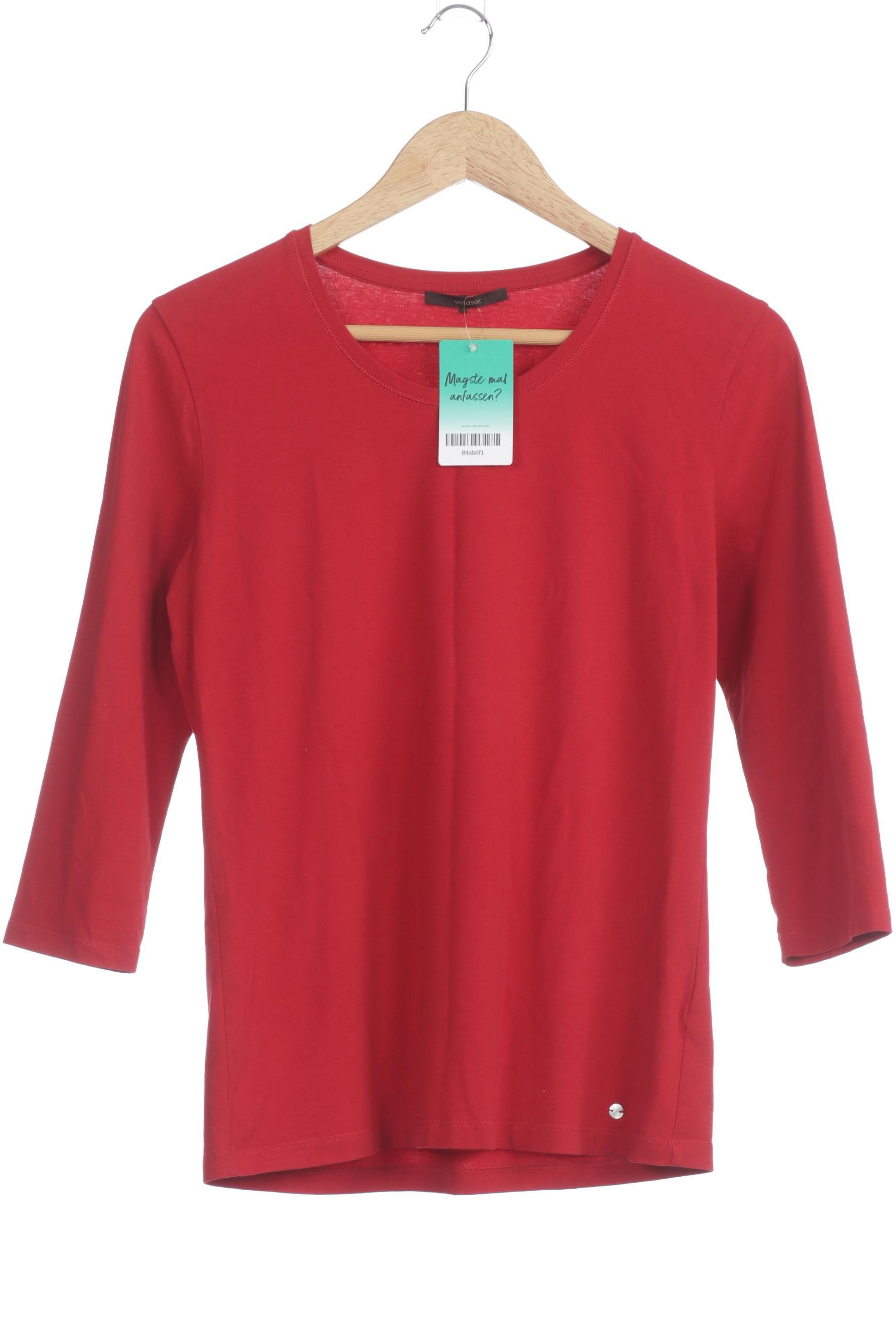 

windsor. Damen Langarmshirt, rot, Gr.