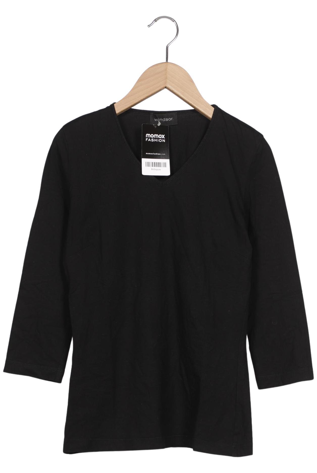 

windsor. Damen Langarmshirt, schwarz, Gr. 34