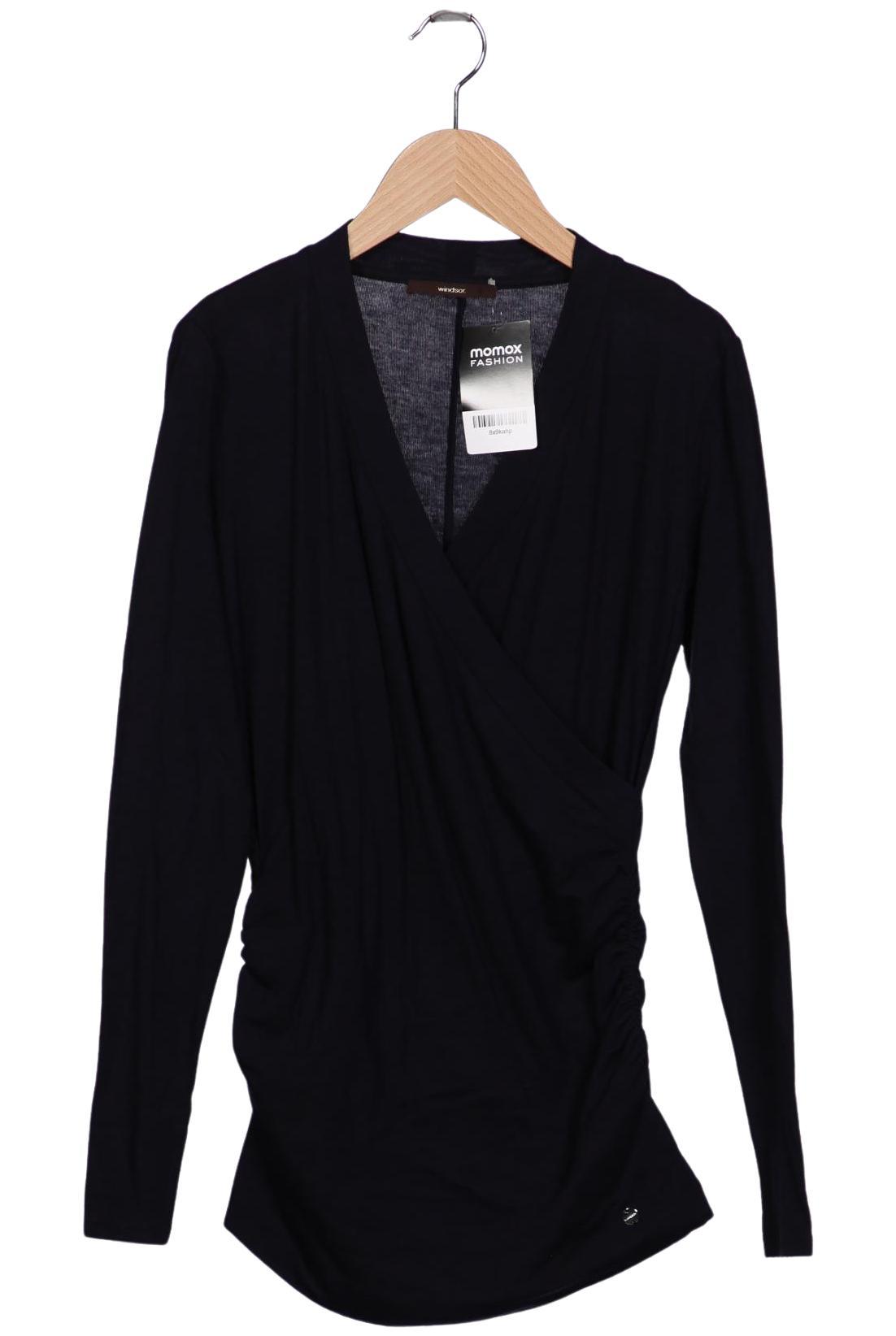 

windsor. Damen Langarmshirt, marineblau, Gr. 34