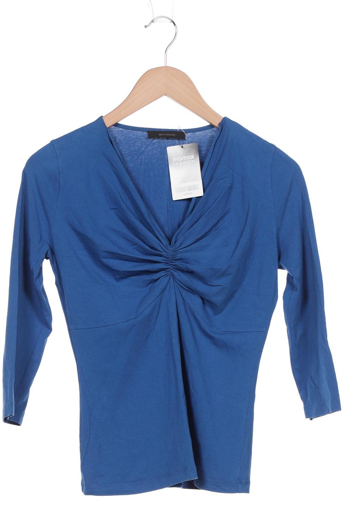 

windsor. Damen Langarmshirt, blau, Gr. 32