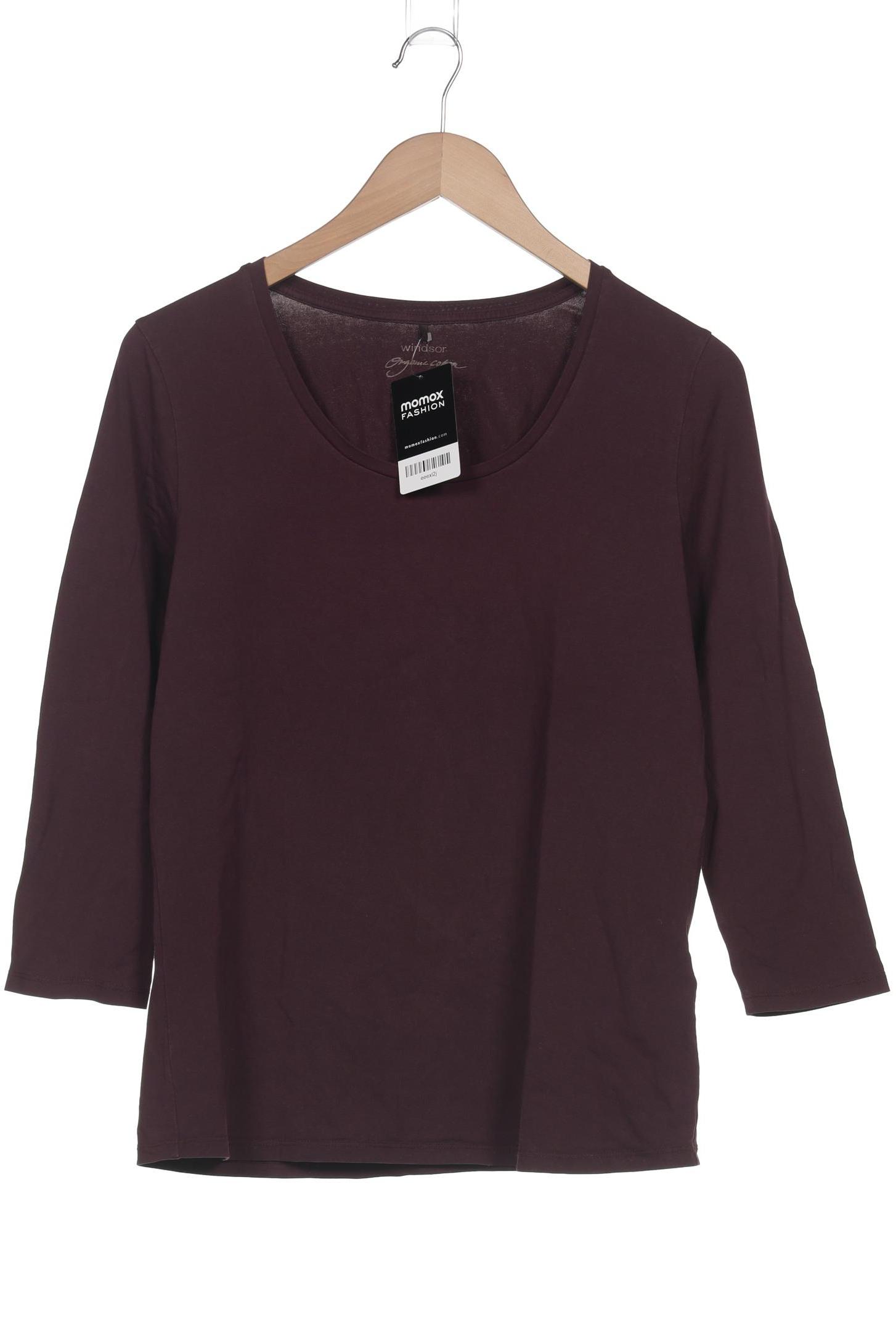 

windsor. Damen Langarmshirt, bordeaux, Gr. 38