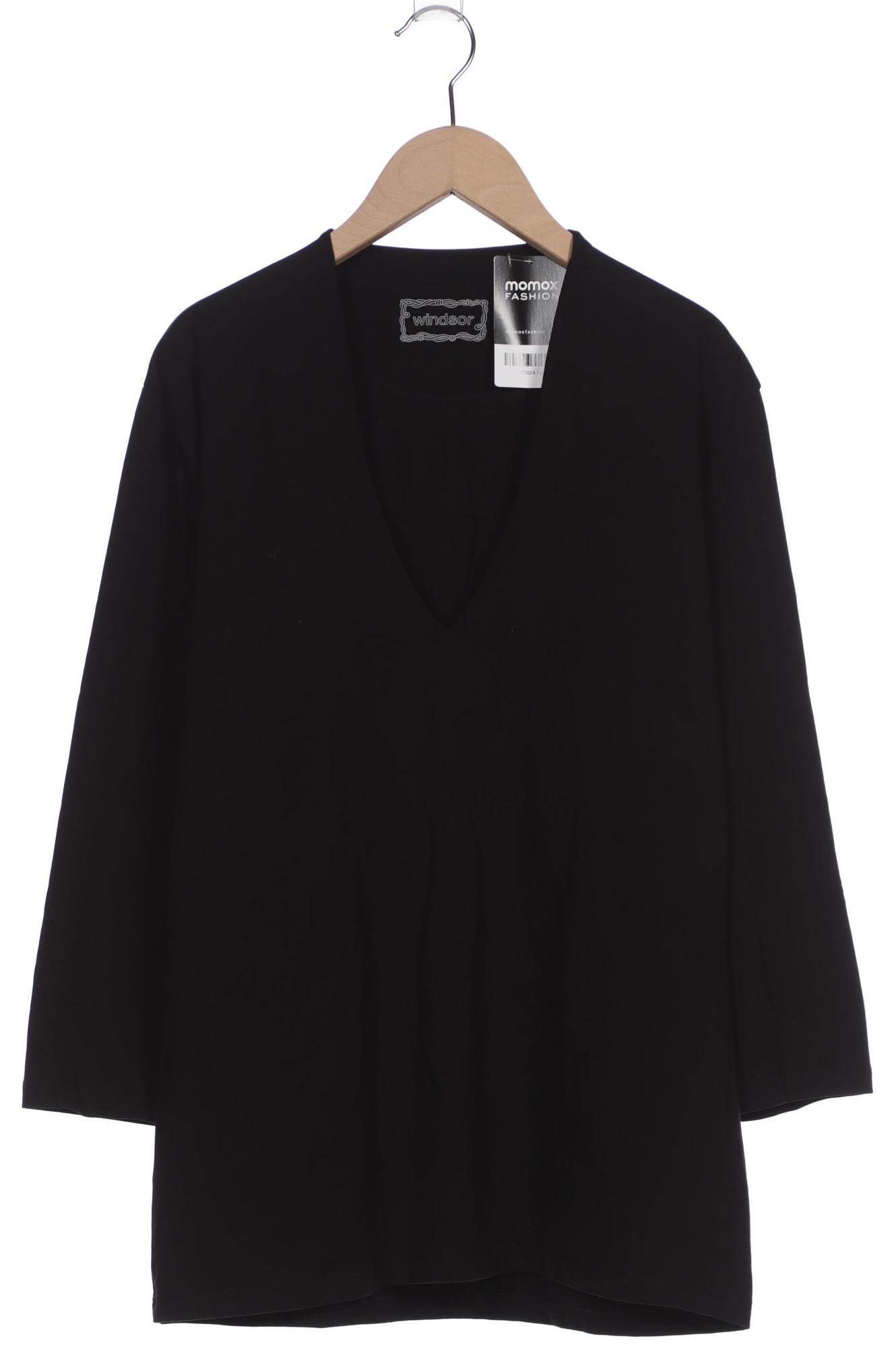 

windsor. Damen Langarmshirt, schwarz, Gr. 46