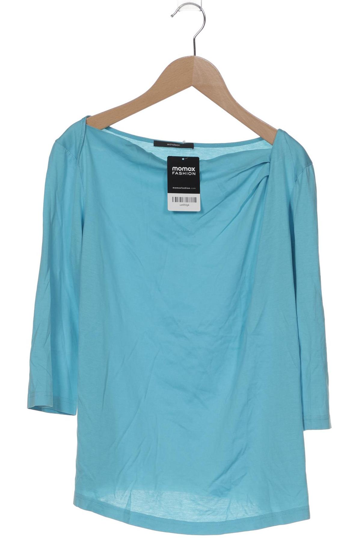 

windsor. Damen Langarmshirt, blau, Gr. 38