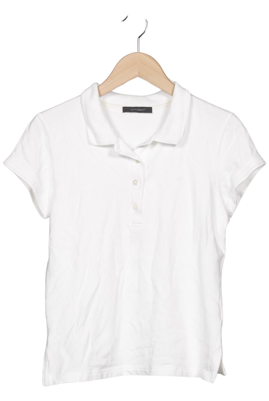 

windsor. Damen Poloshirt, weiß, Gr. 42
