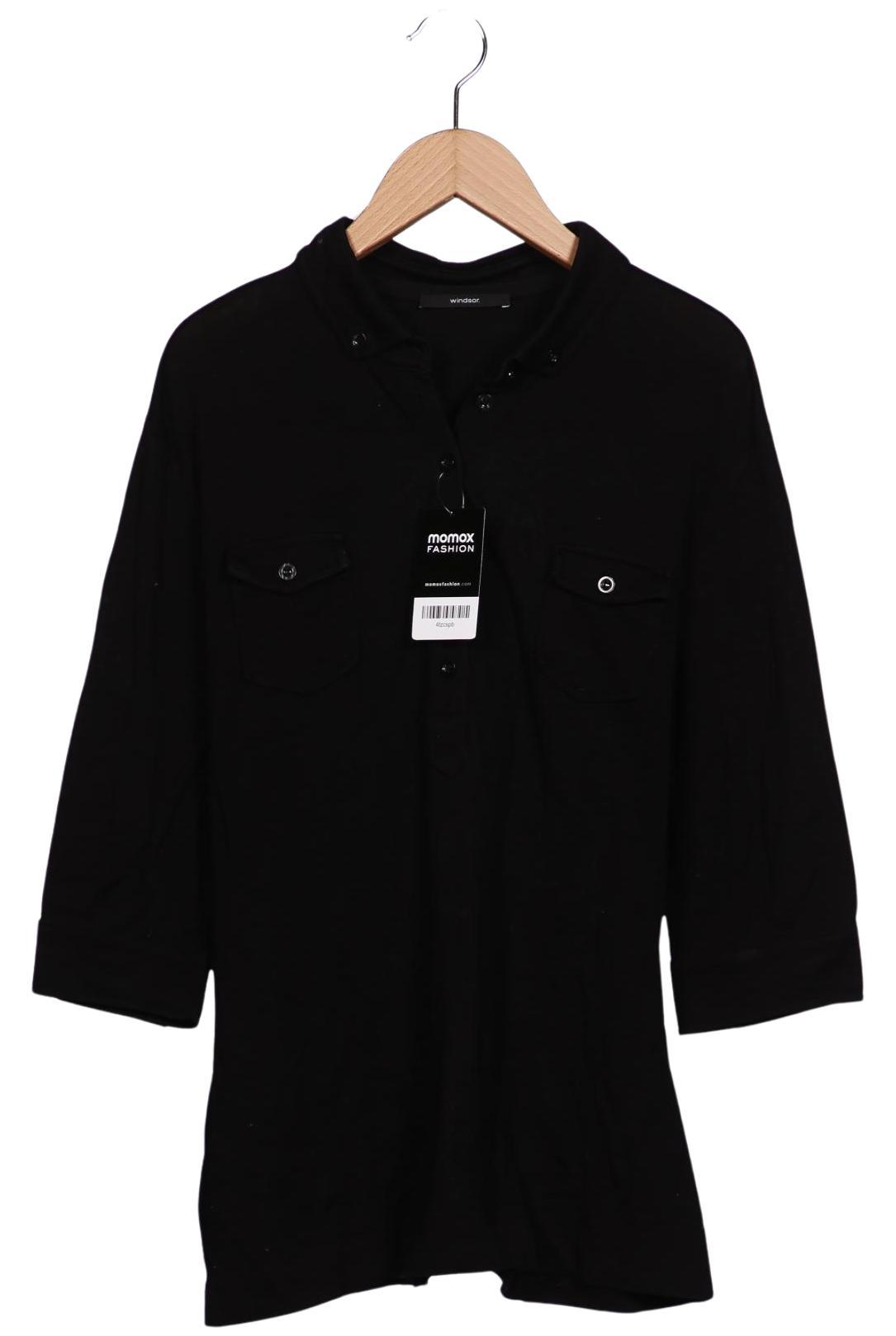 

windsor. Damen Poloshirt, schwarz, Gr. 44