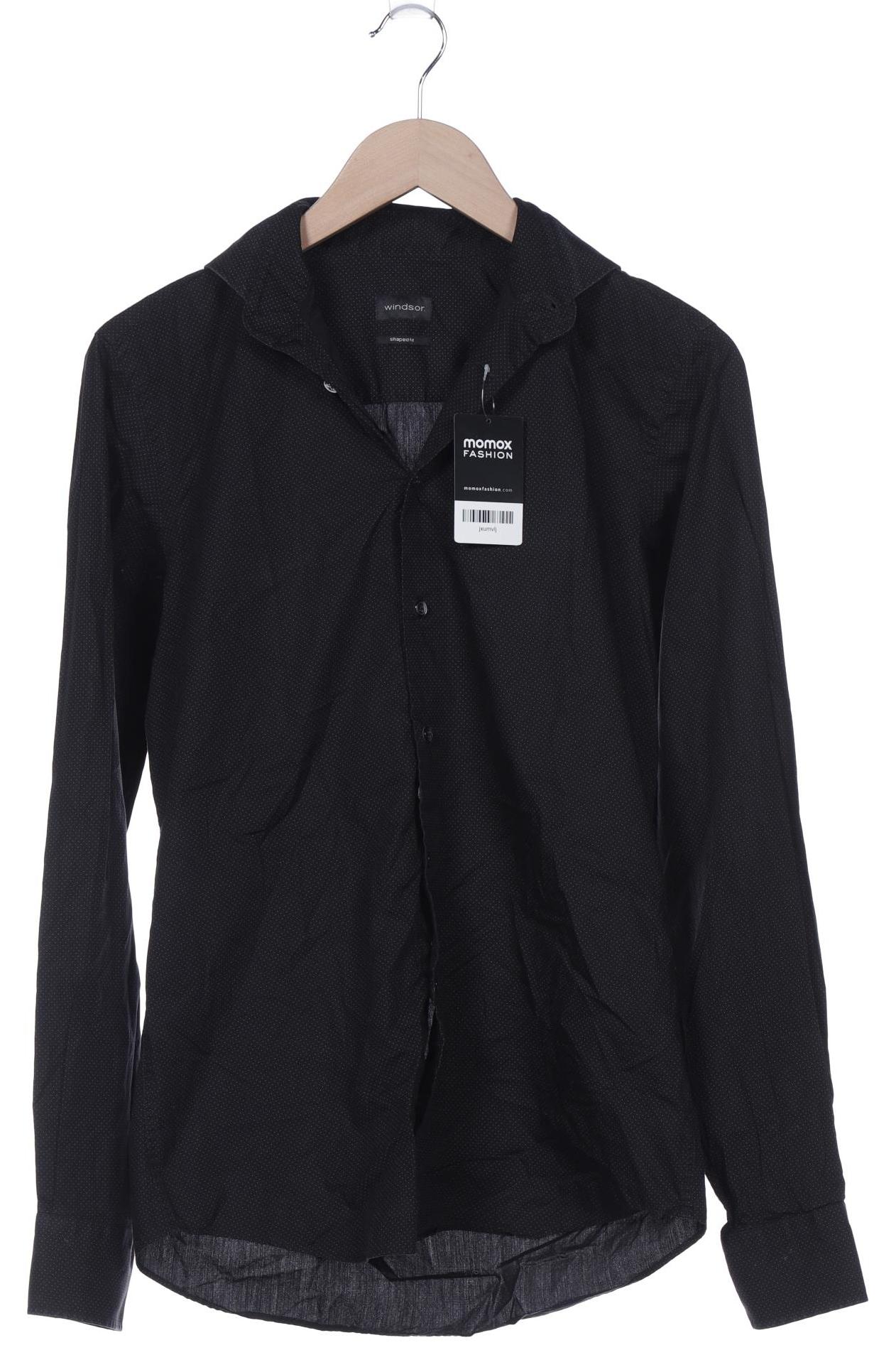 

windsor. Herren Hemd, schwarz, Gr. 46