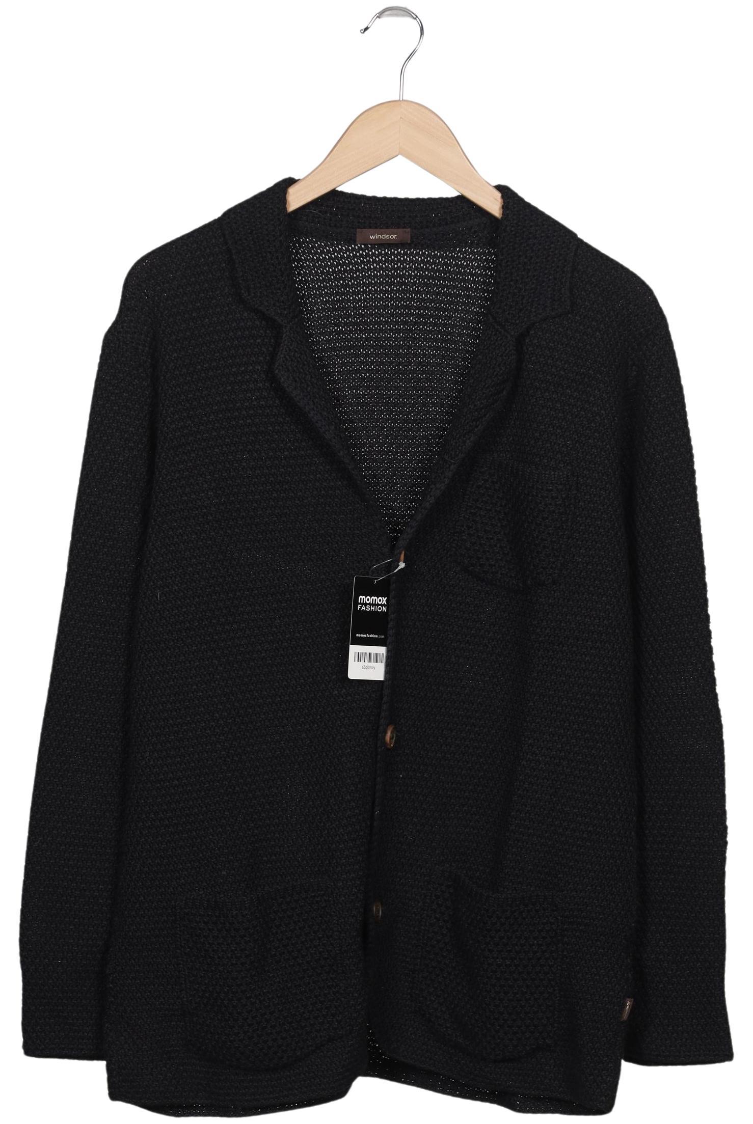 

windsor. Herren Strickjacke, schwarz, Gr. 52