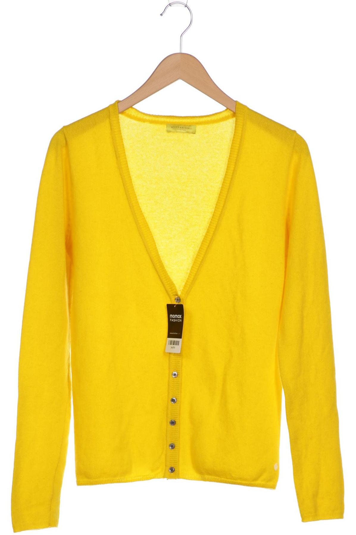 

Witty Knitters Damen Strickjacke, gelb, Gr. 42