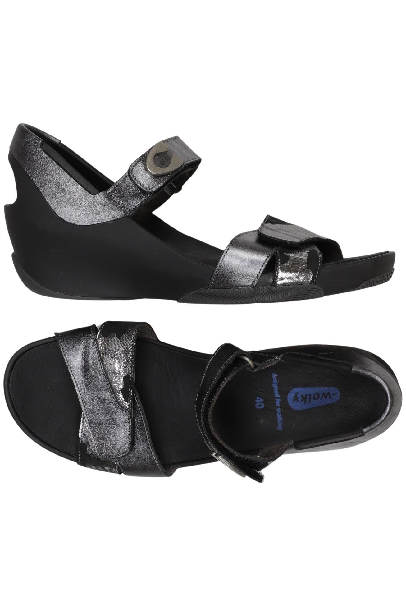 

wolky Damen Sandale, silber, Gr. 40