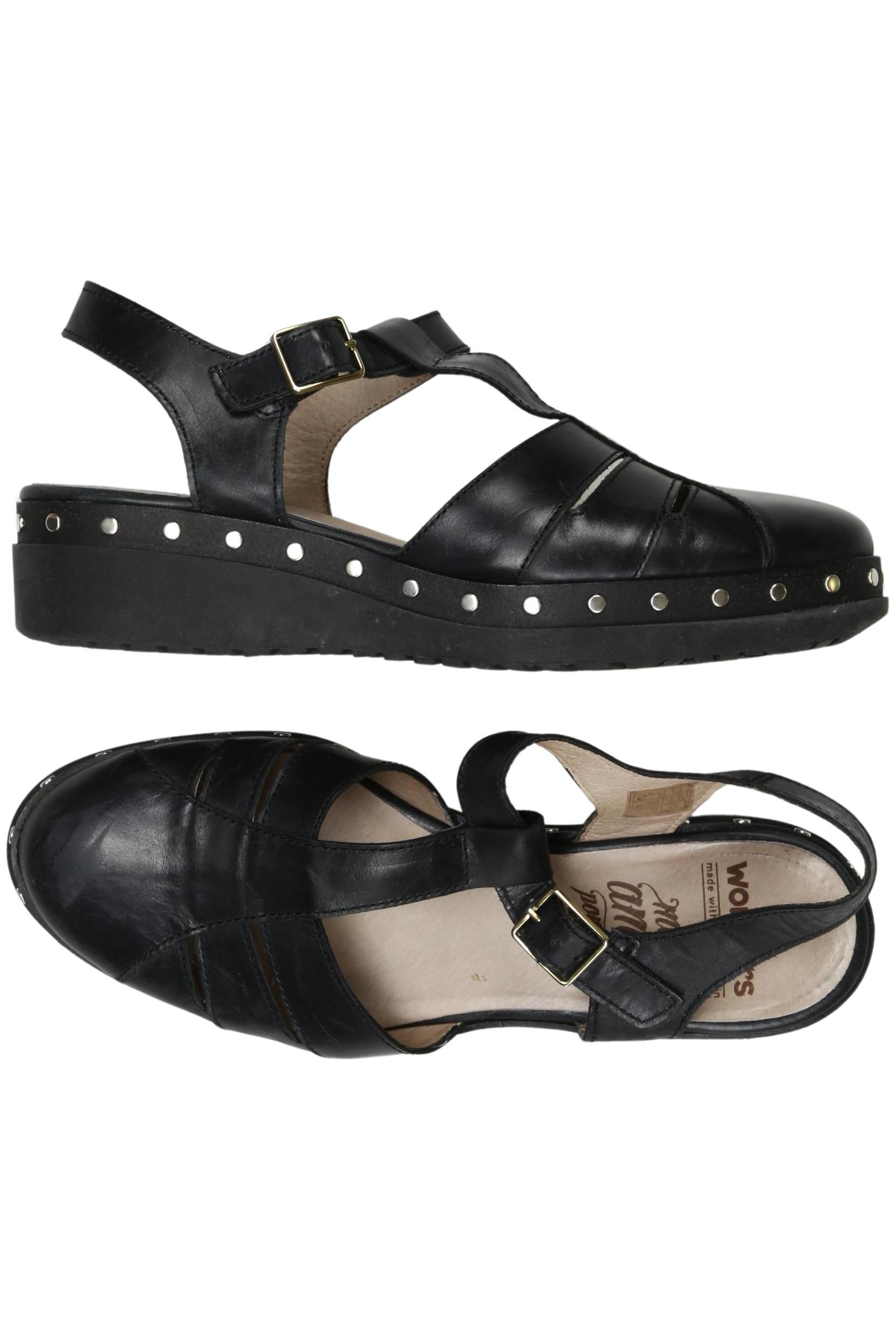 

wonders Damen Sandale, schwarz, Gr. 37