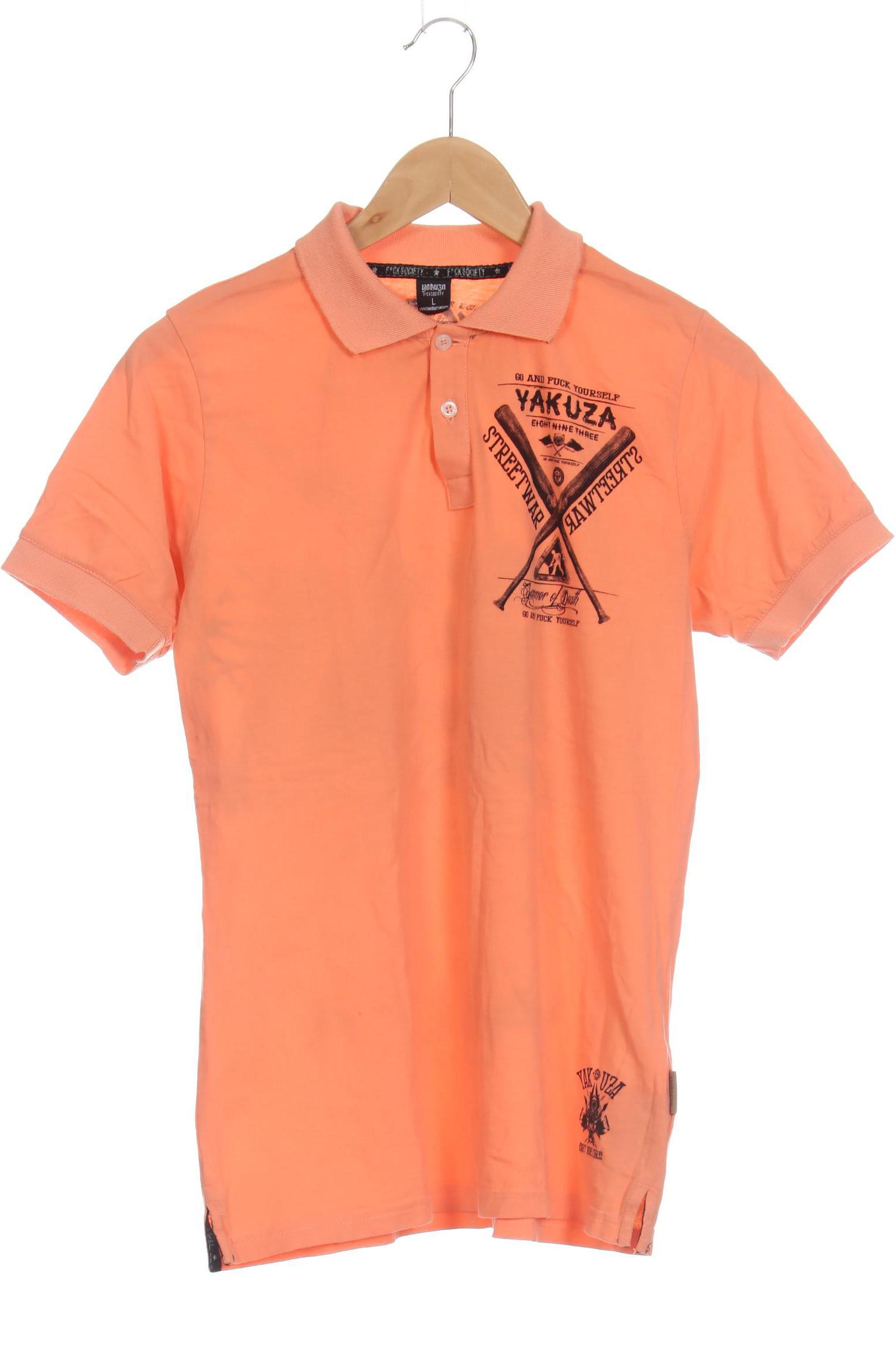 Thumbnail - Yakuza Herren Poloshirt, orange, Gr.