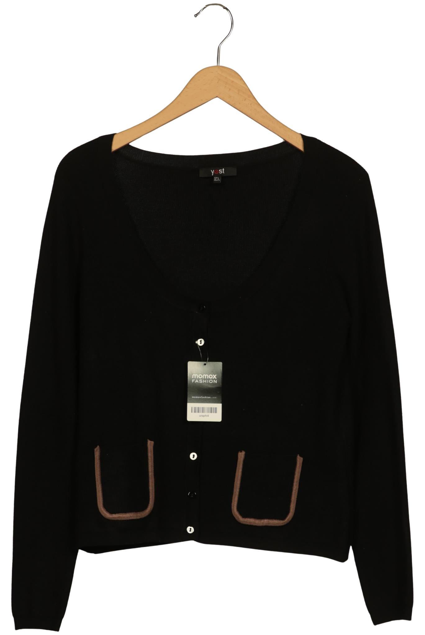 

yest Damen Strickjacke, schwarz, Gr. 42