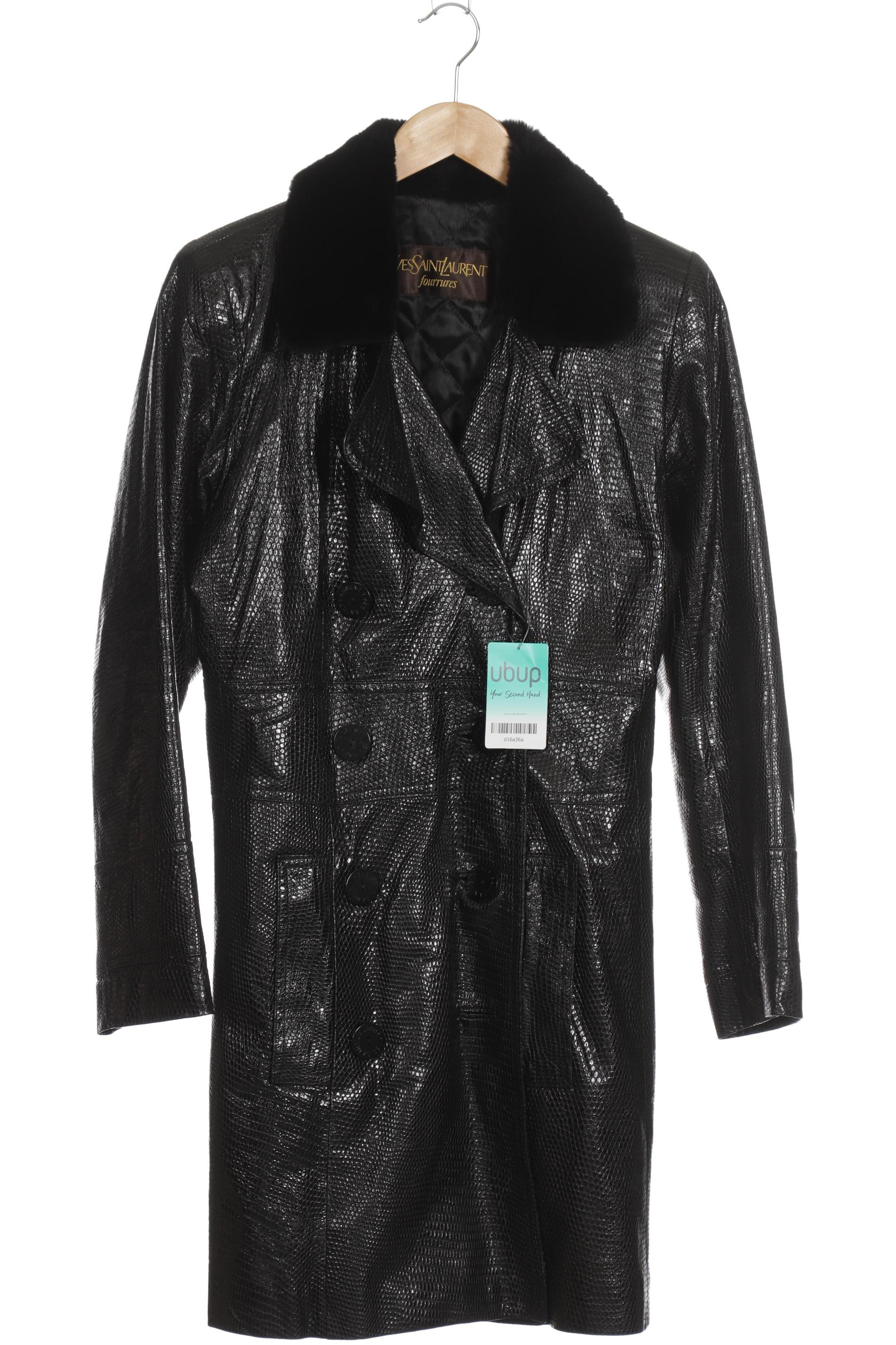 

Yves Saint Laurent Damen Mantel, schwarz, Gr.