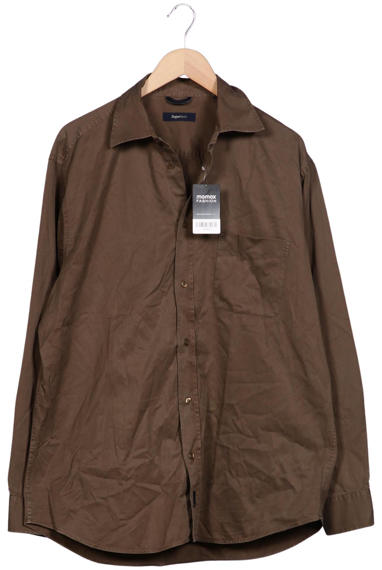 

Z Zegna Herren Hemd, braun, Gr. 56